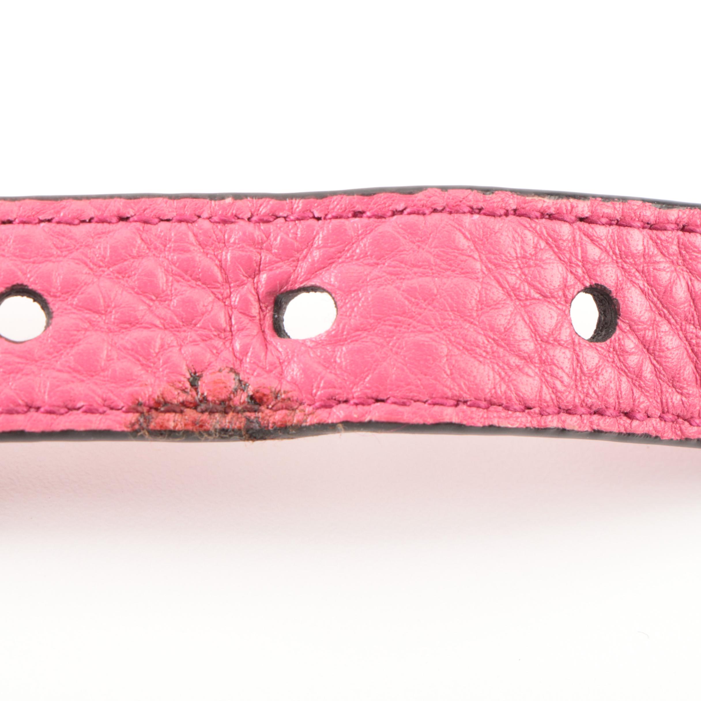 Prada Convertible Medium Open Tote in Pink Vitello Daino Leather