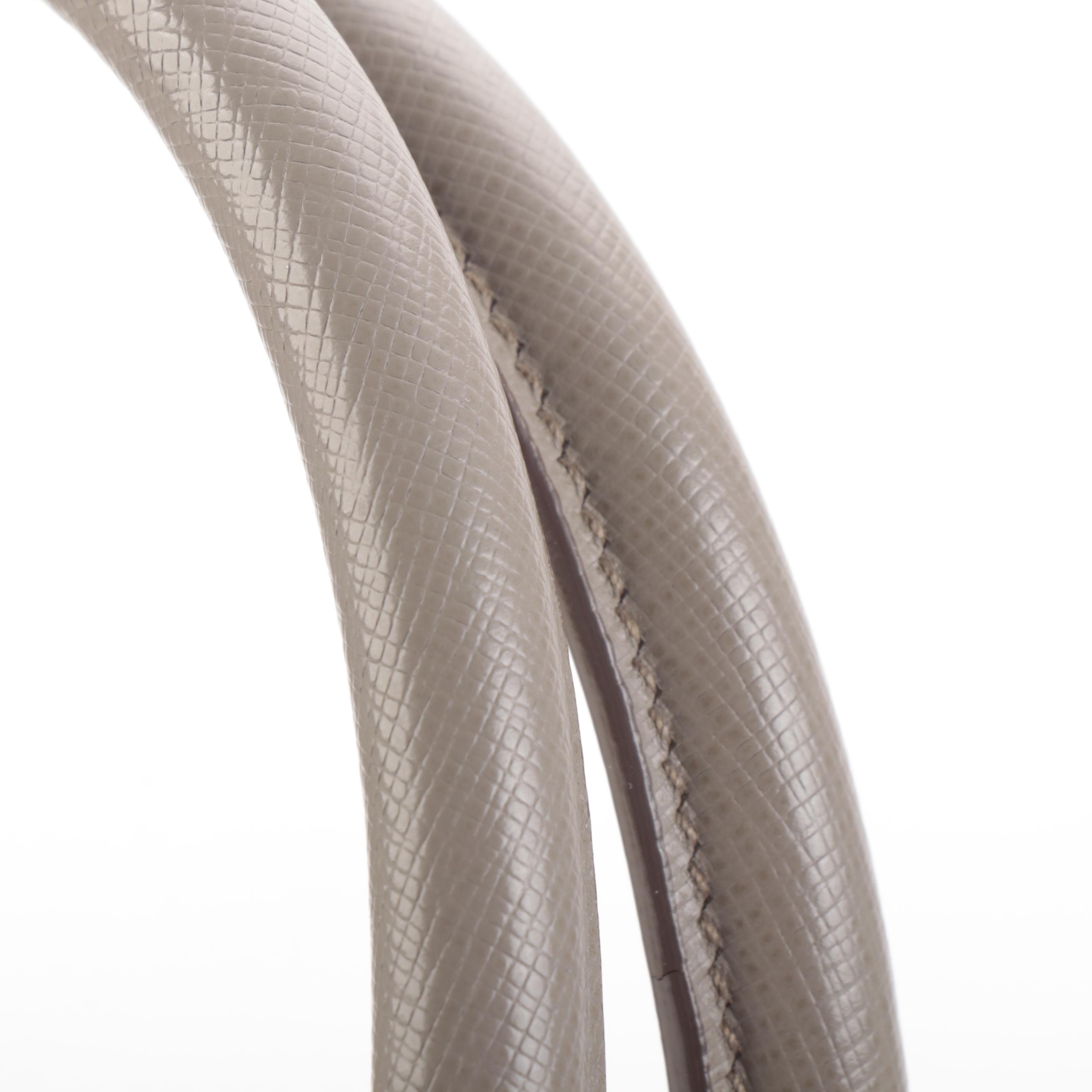 Prada Convertible Small Open Tote in Bicolor Lux Saffiano Leather