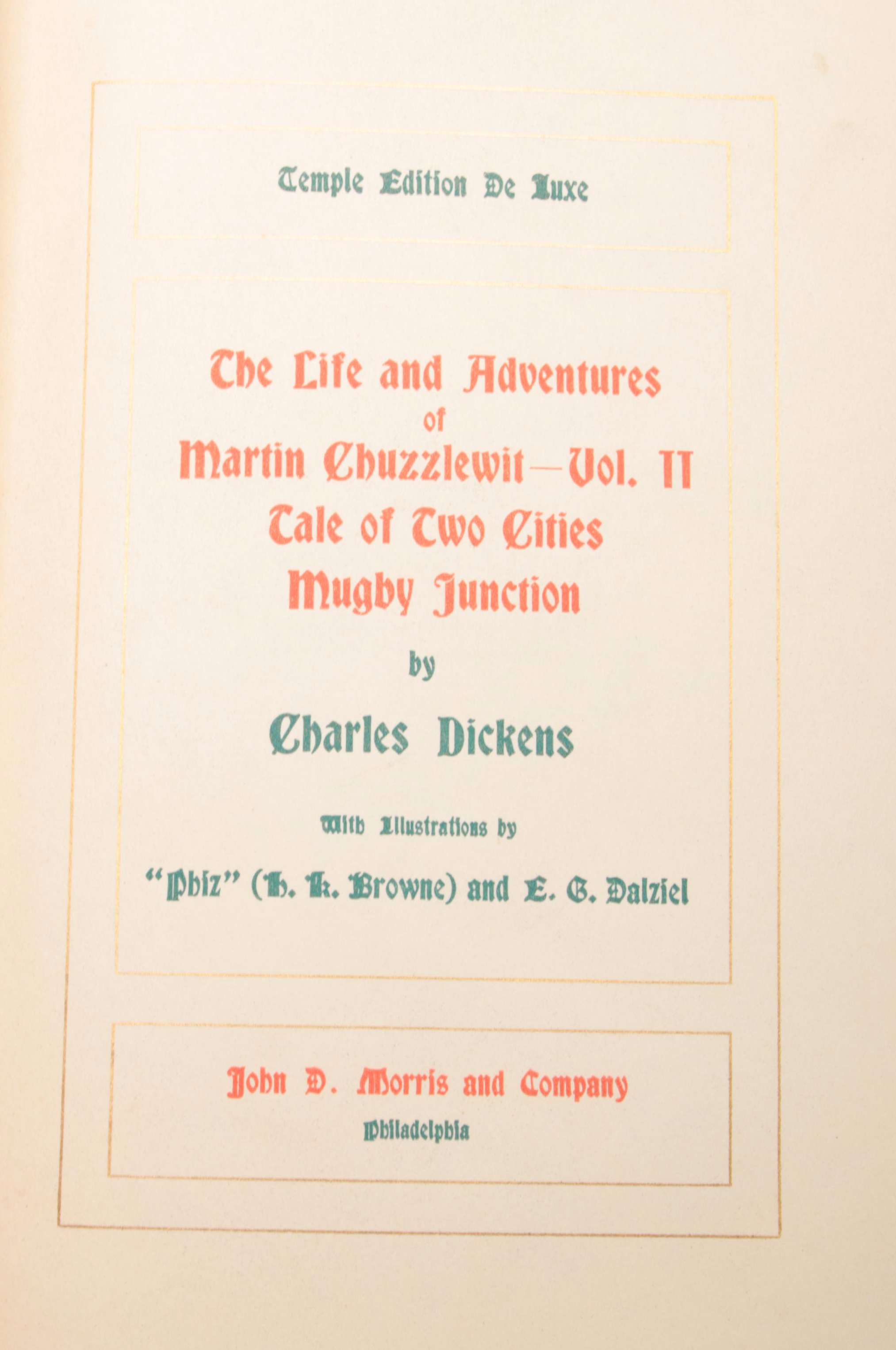 Illustrated "Dickens' Works" Temple Edition De Luxe Partial Series