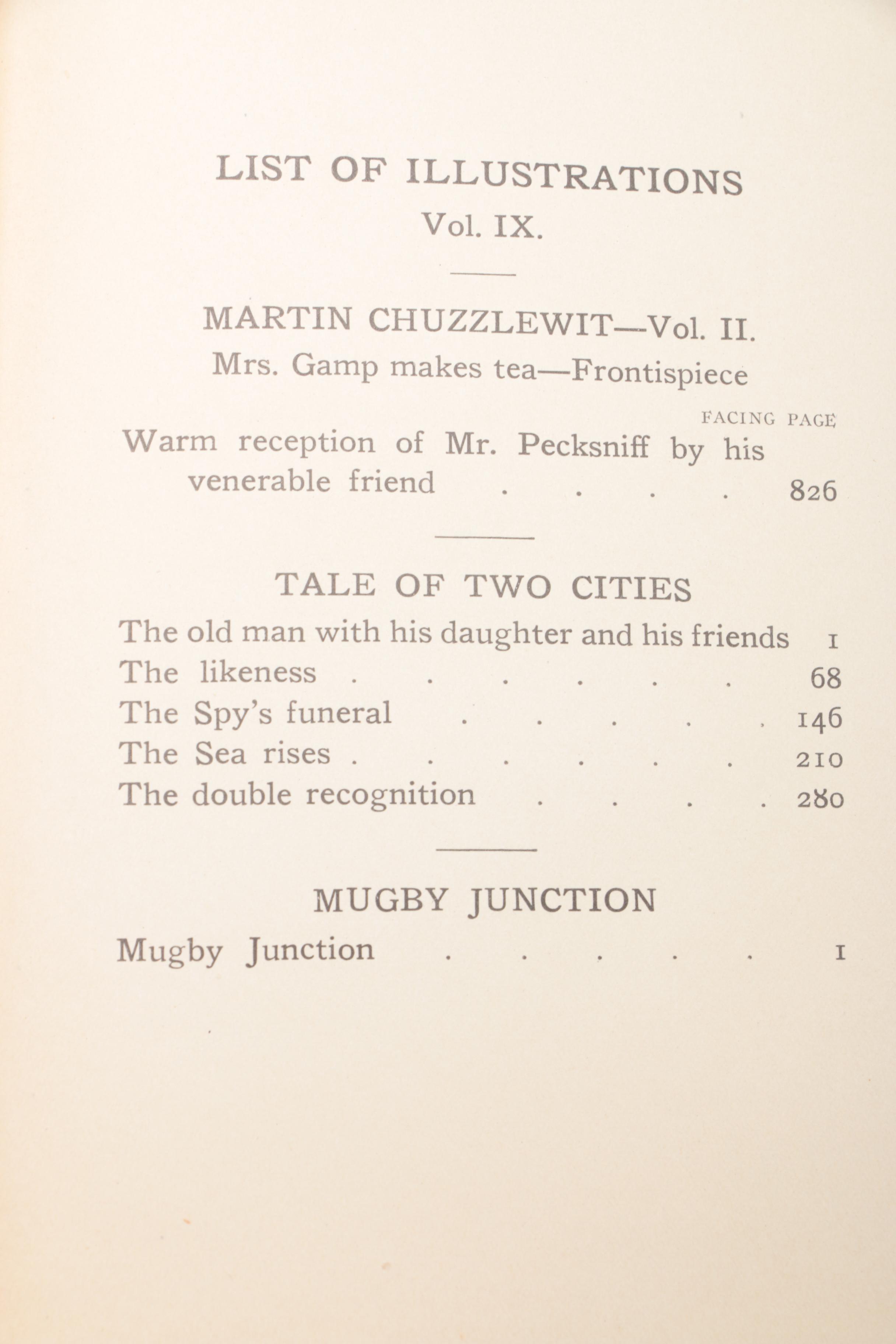 Illustrated "Dickens' Works" Temple Edition De Luxe Partial Series
