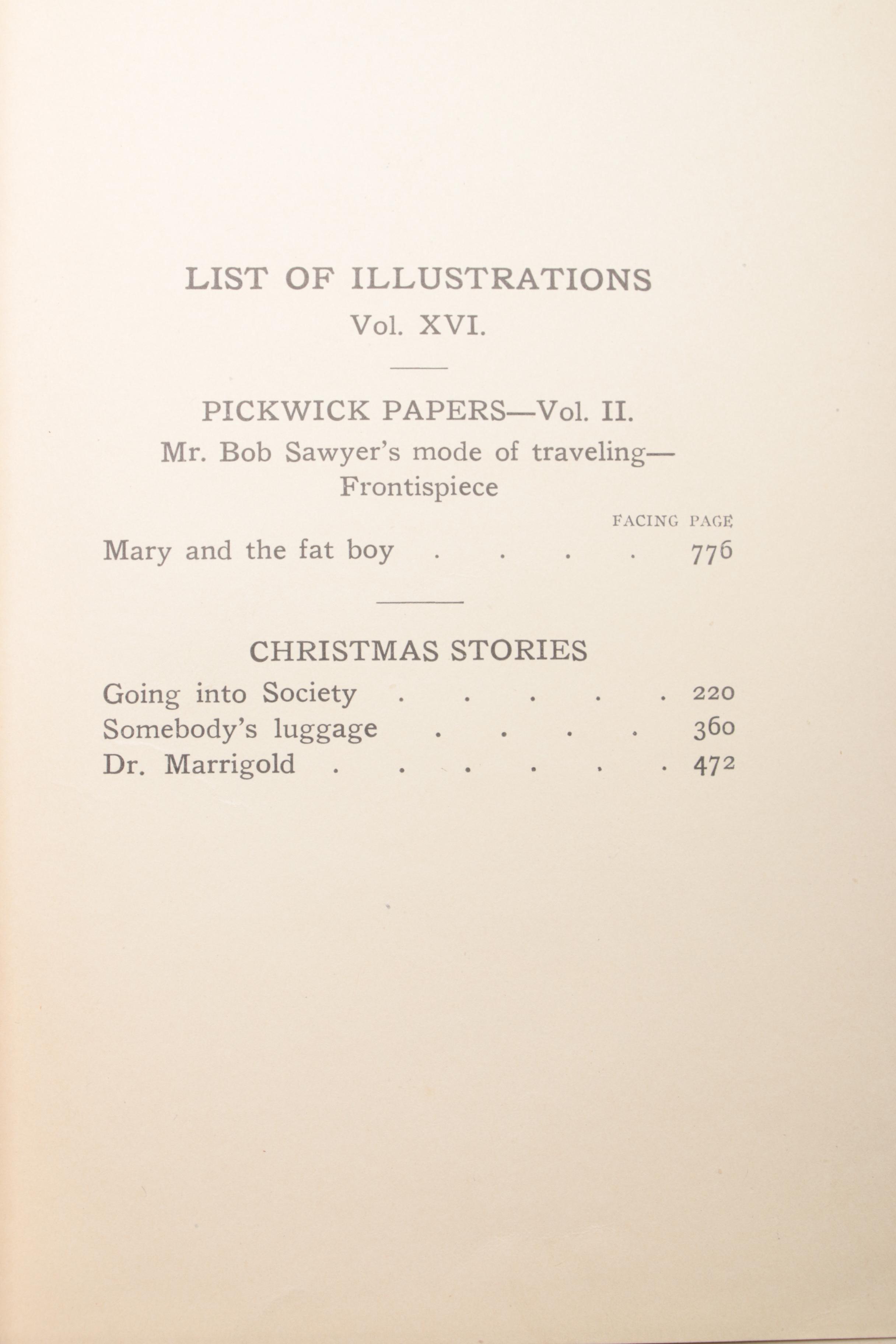 Illustrated "Dickens' Works" Temple Edition De Luxe Partial Series