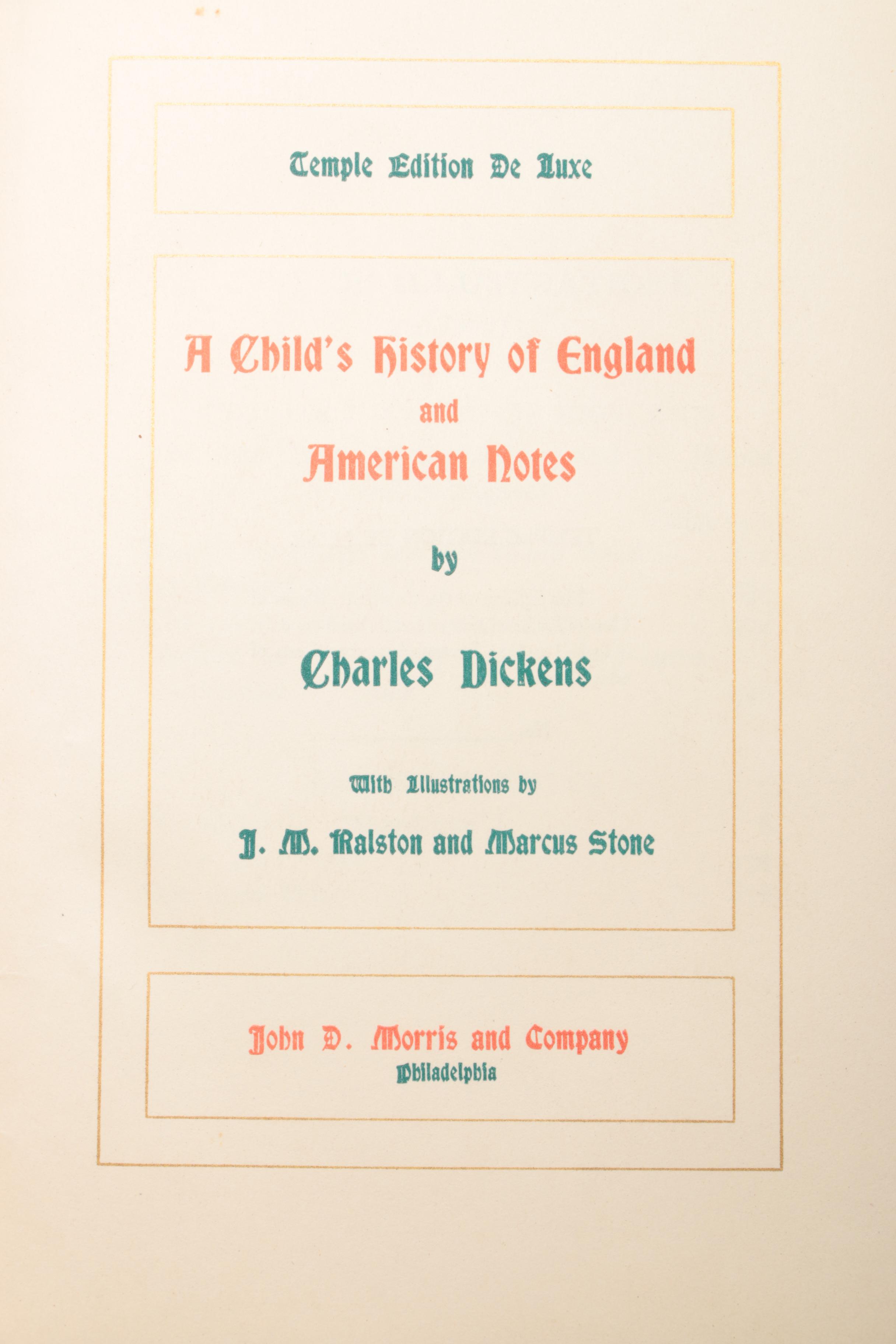 Illustrated "Dickens' Works" Temple Edition De Luxe Partial Series