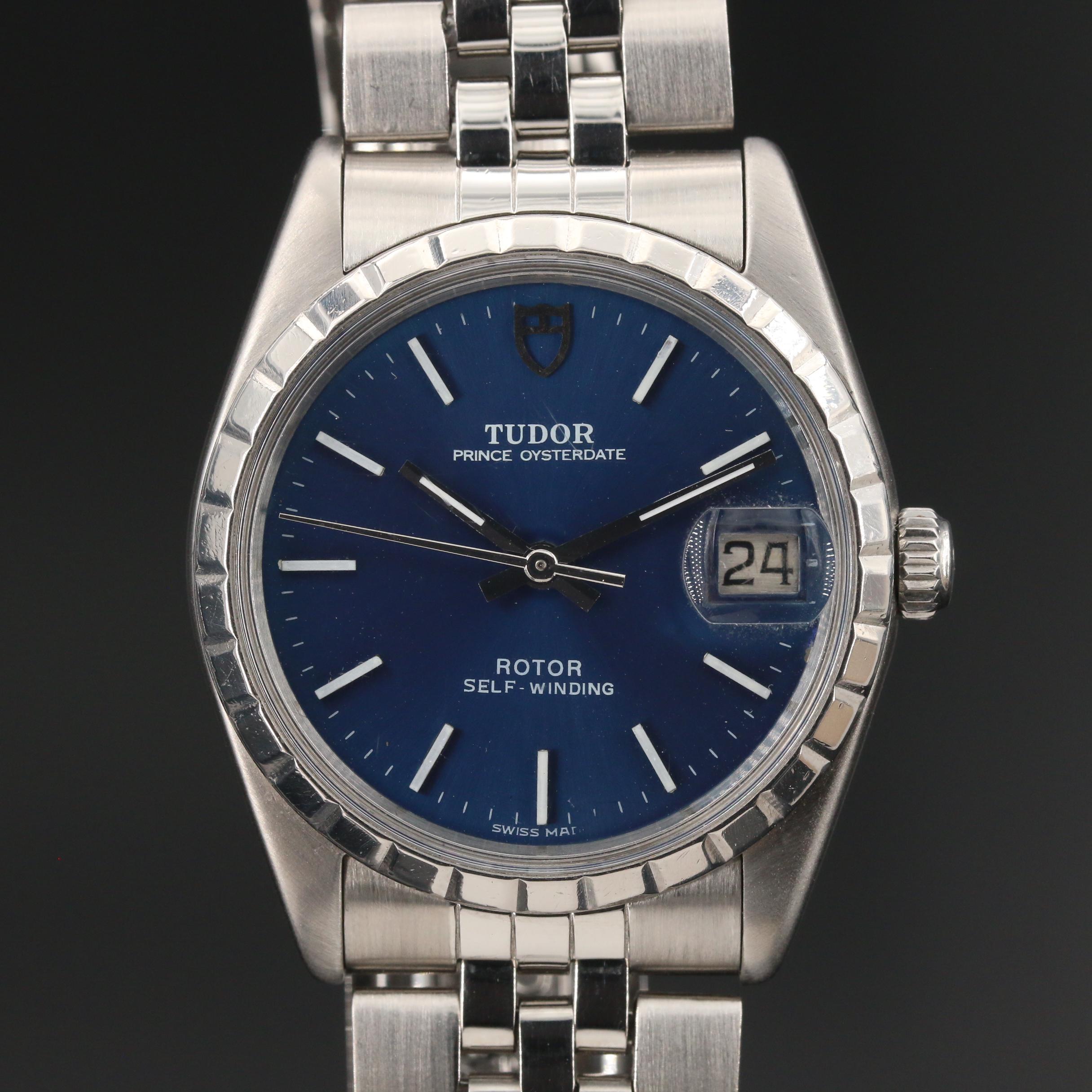 1990 Tudor Prince Oysterdate Stainless Steel Automatic Watch