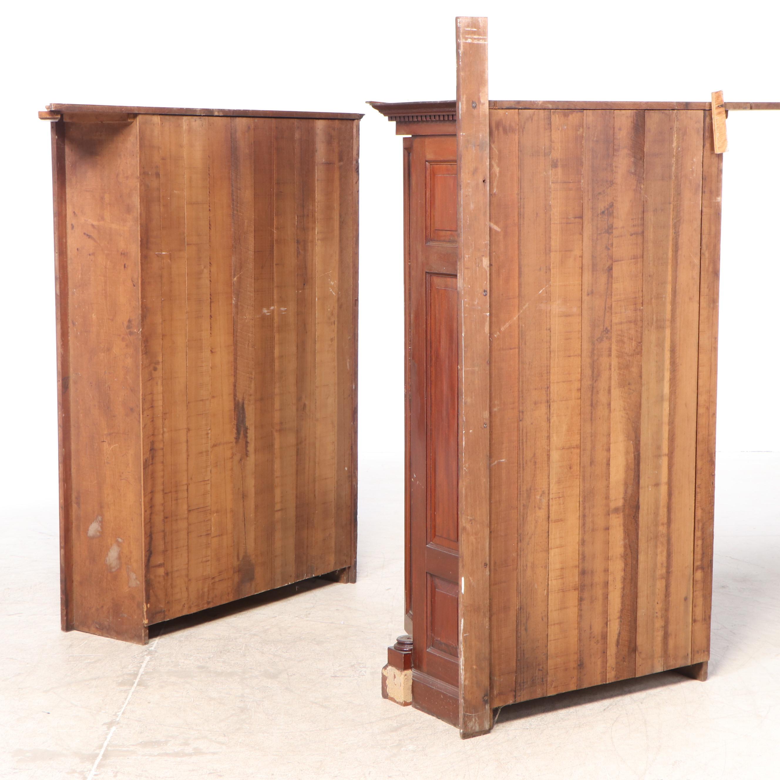 Victorian Mahogany Corner Bookcase, Late 19th Century