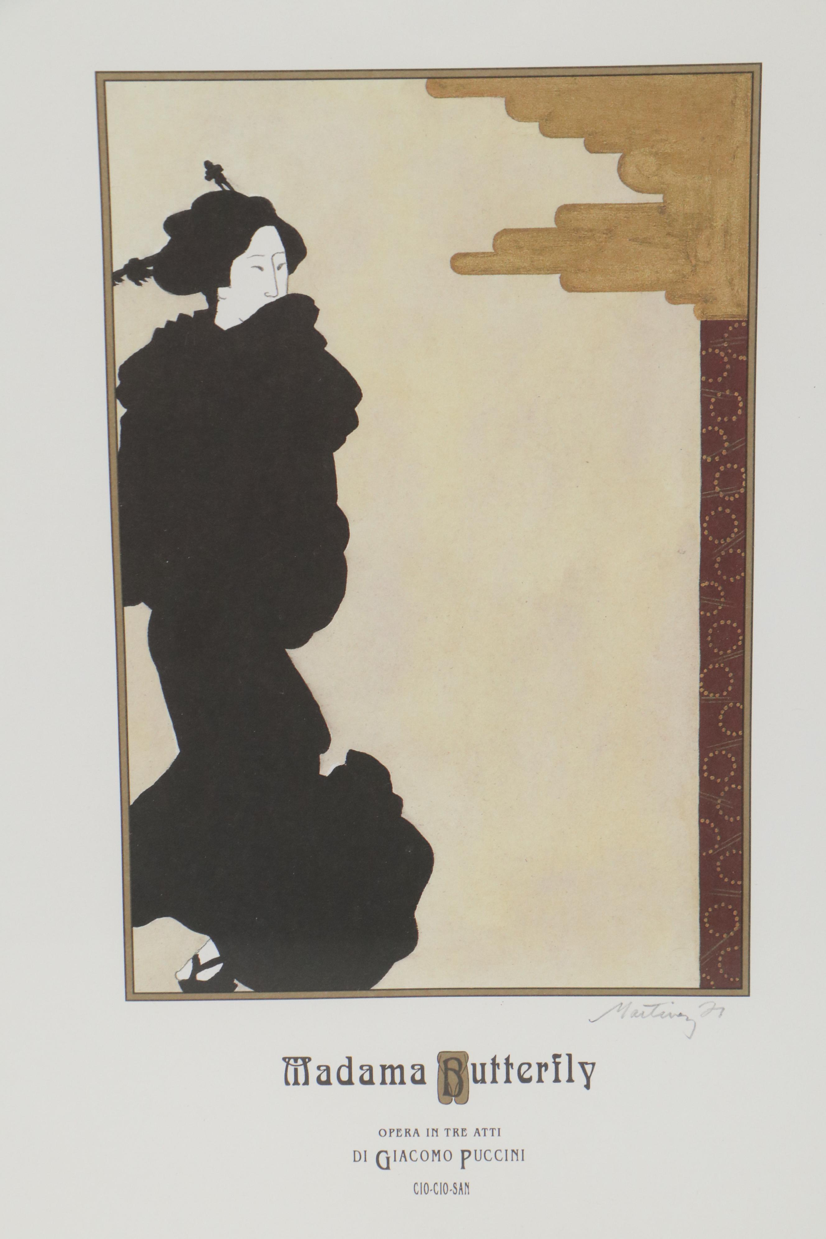 Offset Lithograph "Madama Butterfly" of Cio-Cio-San, Circa 2000
