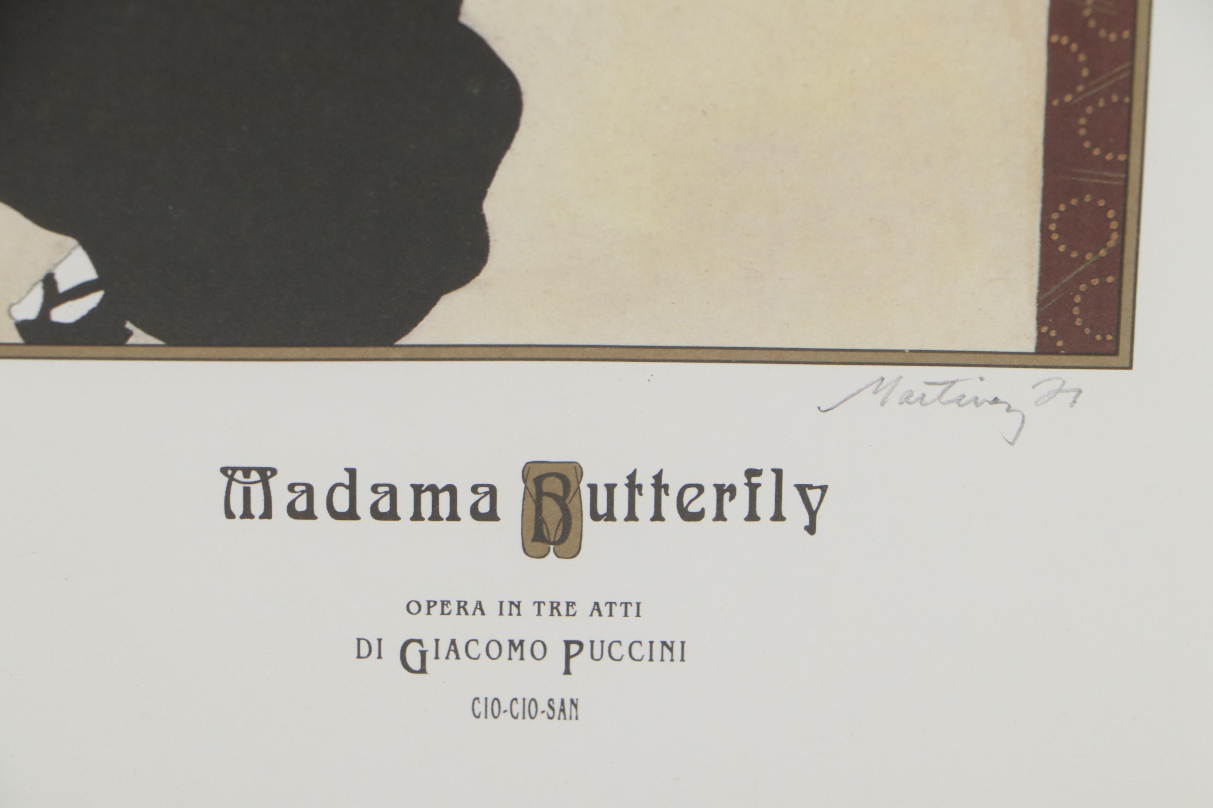 Offset Lithograph "Madama Butterfly" of Cio-Cio-San, Circa 2000
