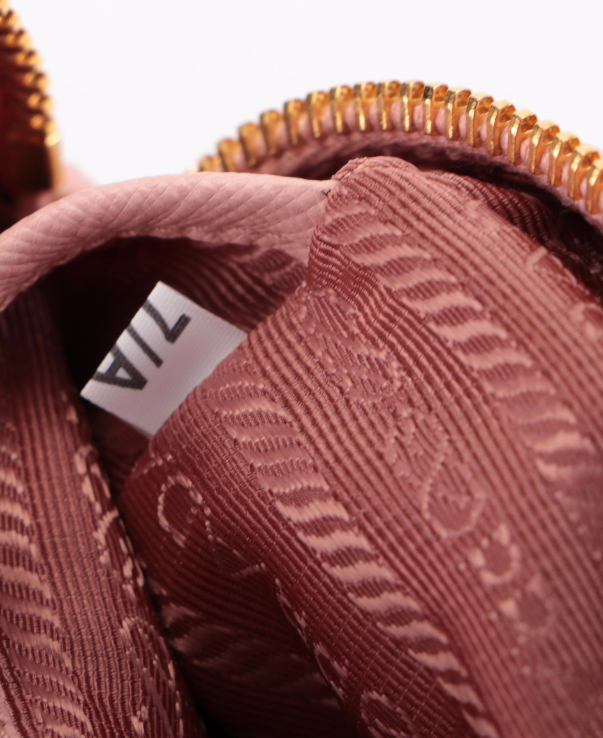 Prada Push-Lock Front Pocket Small Camera Bag in Blush Saffiano Leather