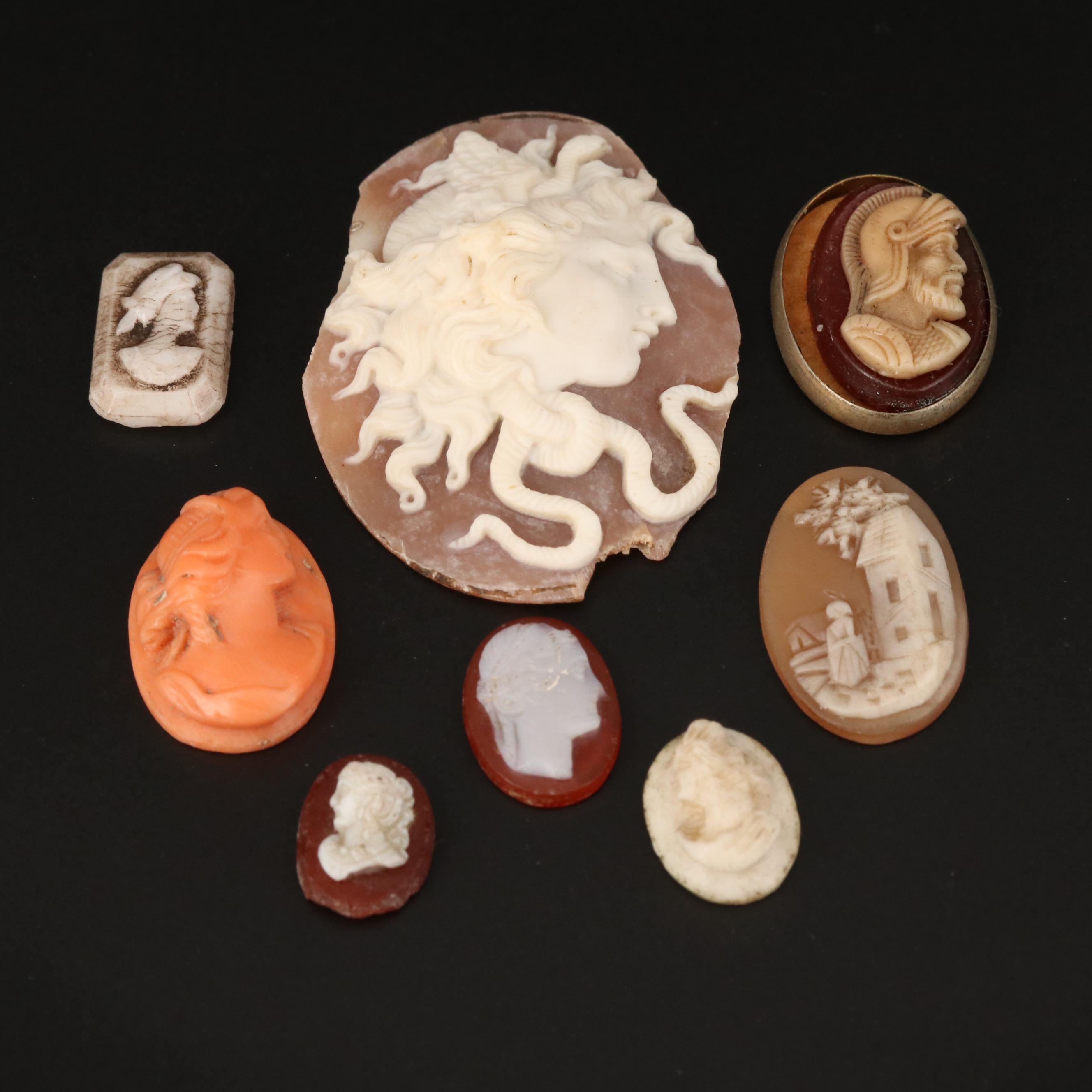 Loose Antique and Vintage Cameos Featuring Medusa