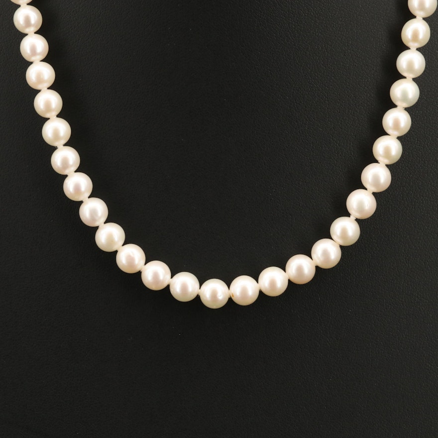 14K Gold Pearl Necklace