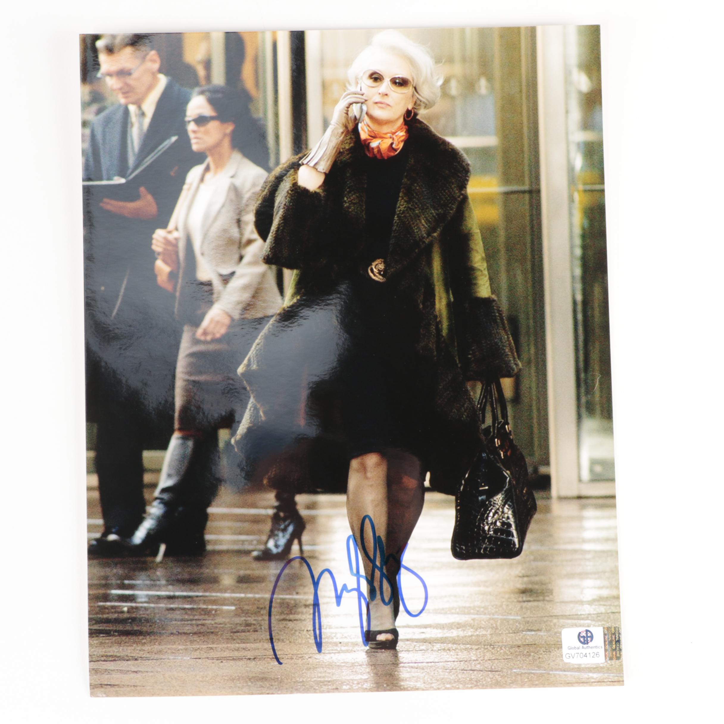Meryl Streep "Devil Wears Prada" and Jane Fonda Signed Photo Prints, COA