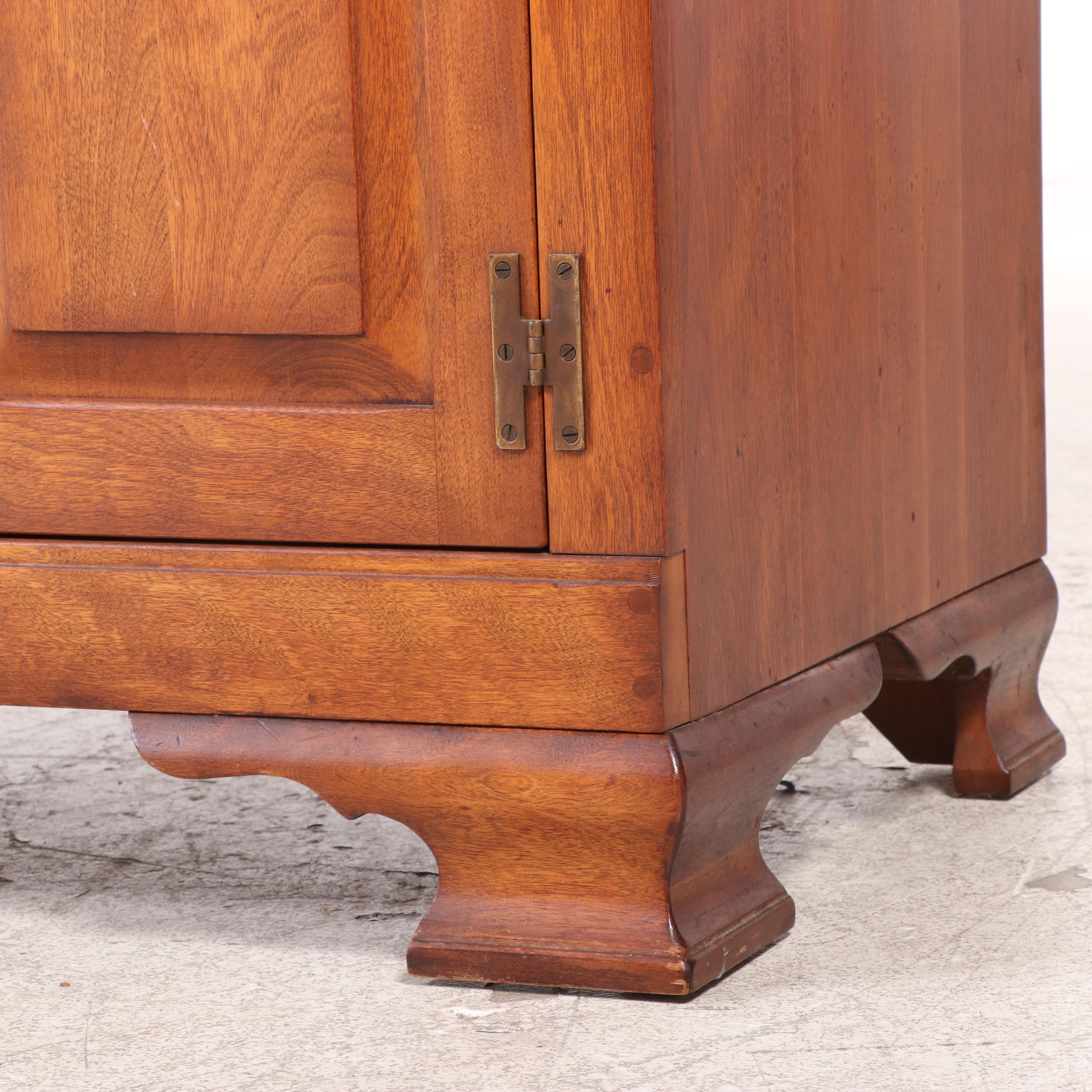 Cushman "Colonial Creations" Wood Cupboard and Hutch, Mid-20th Century