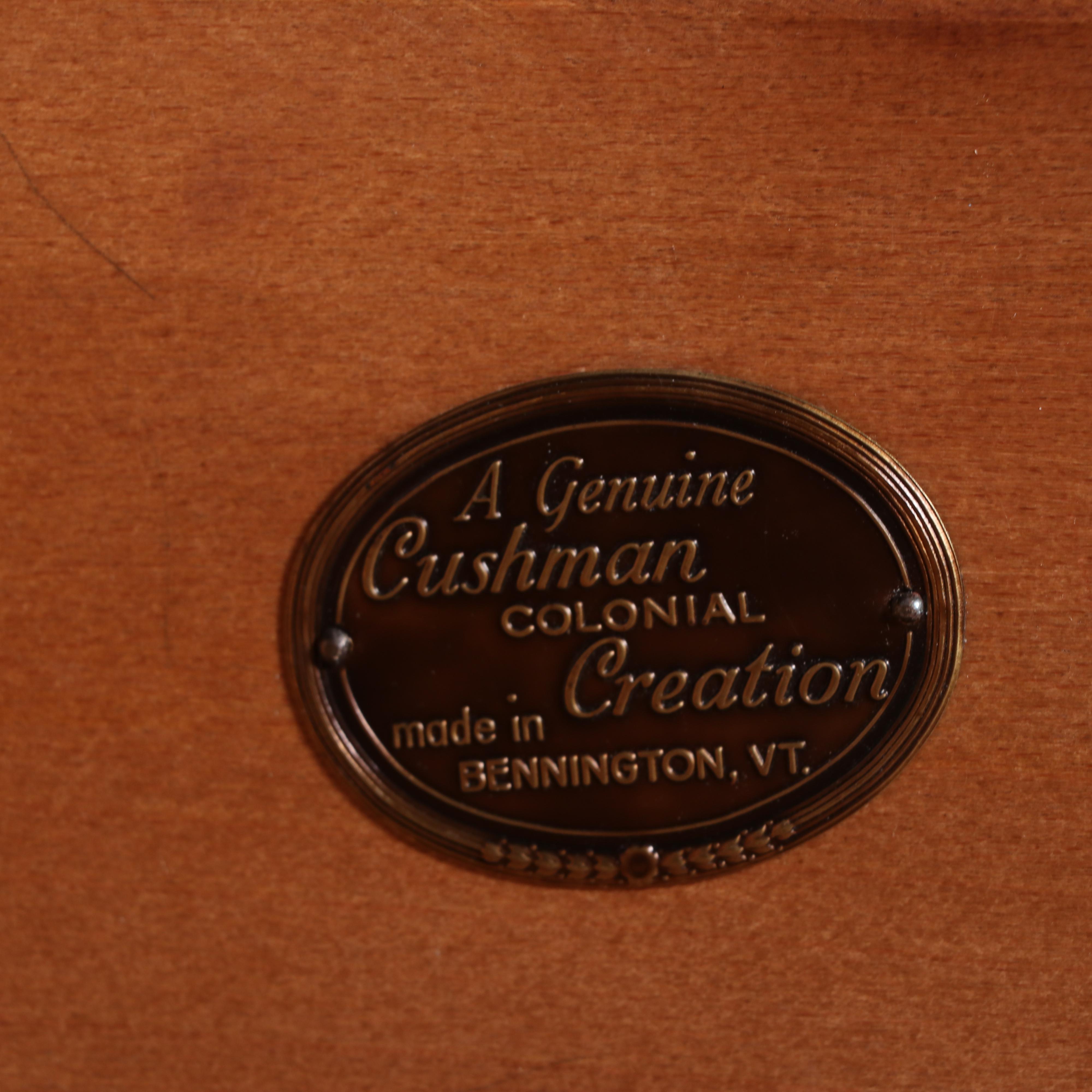 Cushman "Colonial Creations" Wood Cupboard and Hutch, Mid-20th Century