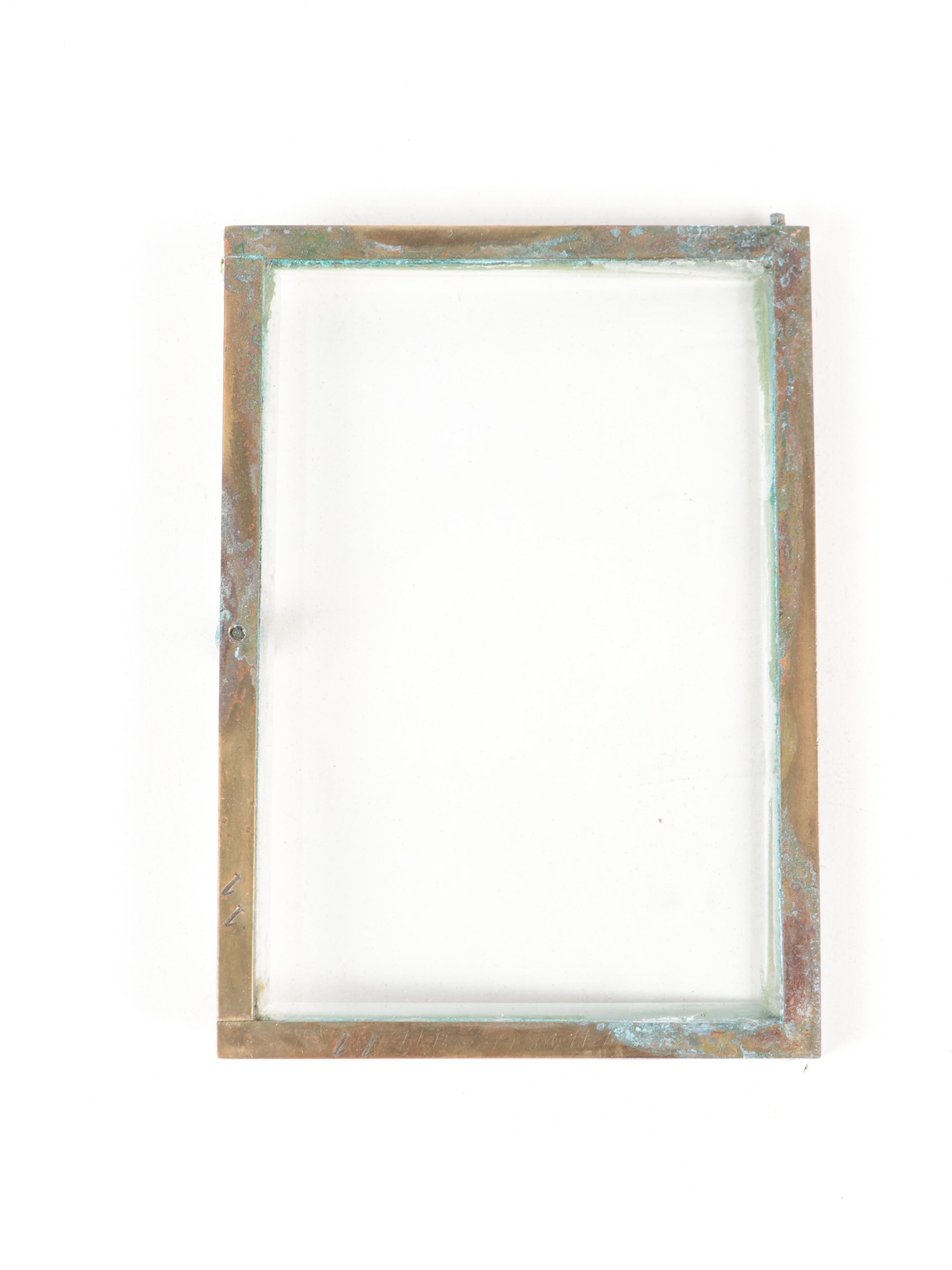 Aiguilles Brass and Beveled Glass Neoclassical Style Carriage Clock with Alarm