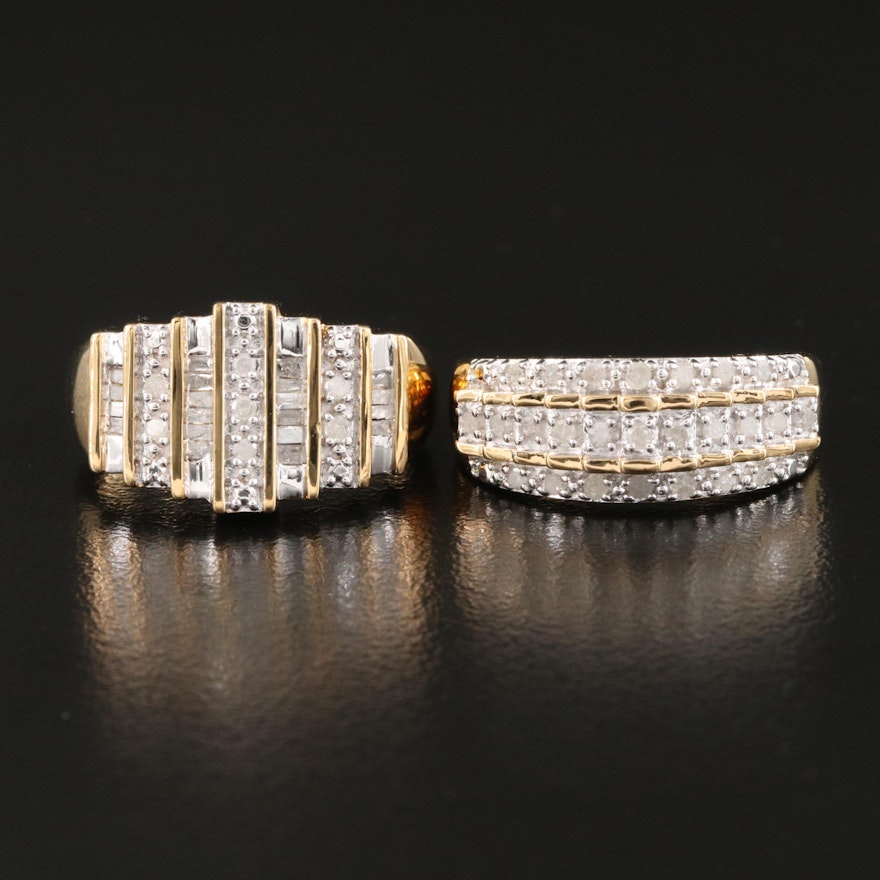 Sterling Diamond Rings