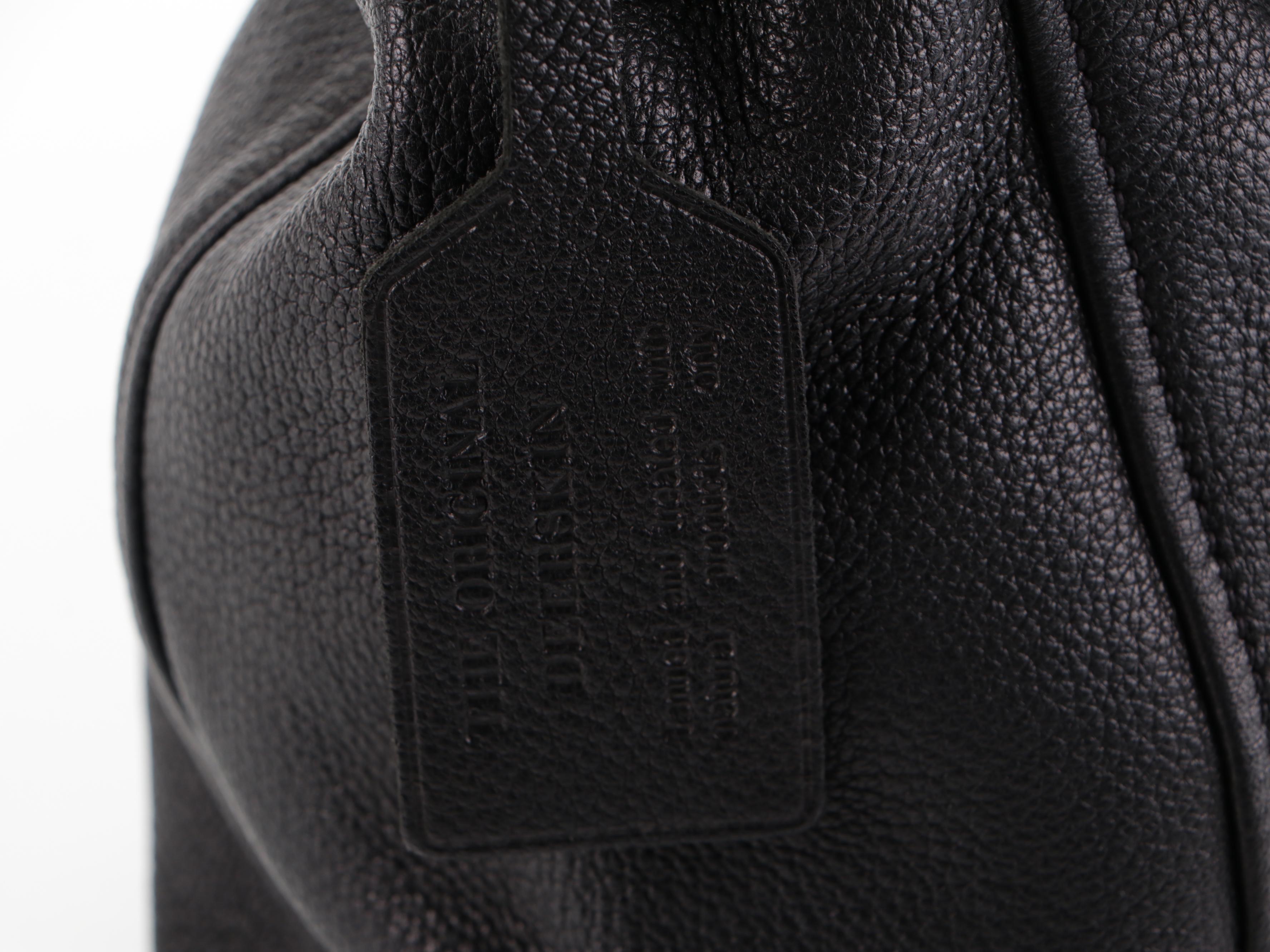 Prada Push-Lock Zip Shoulder Bag in Black Deerskin