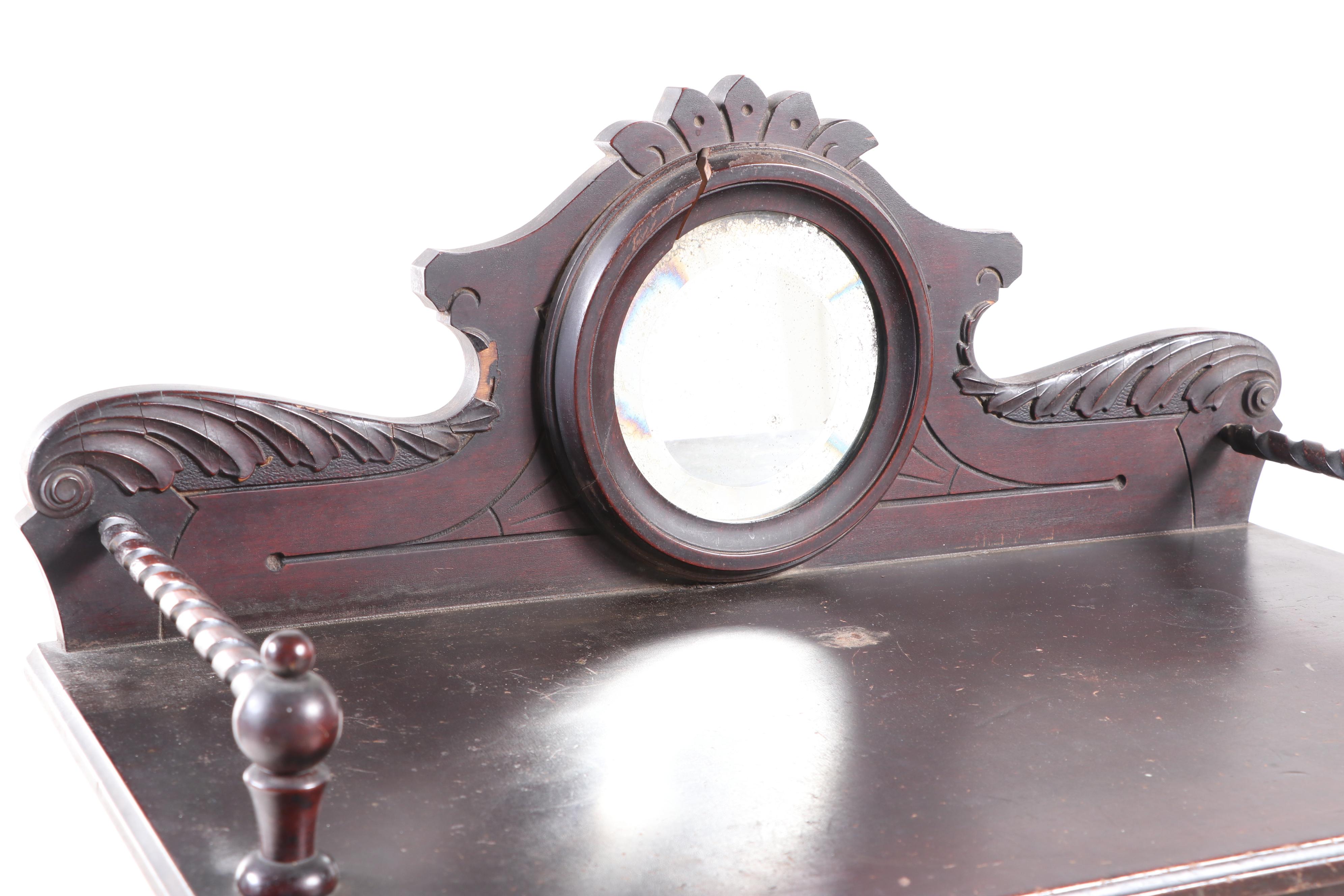 Aesthetic Movement Mahogany-Finish Sheet Music Cabinet, Late 19th Century