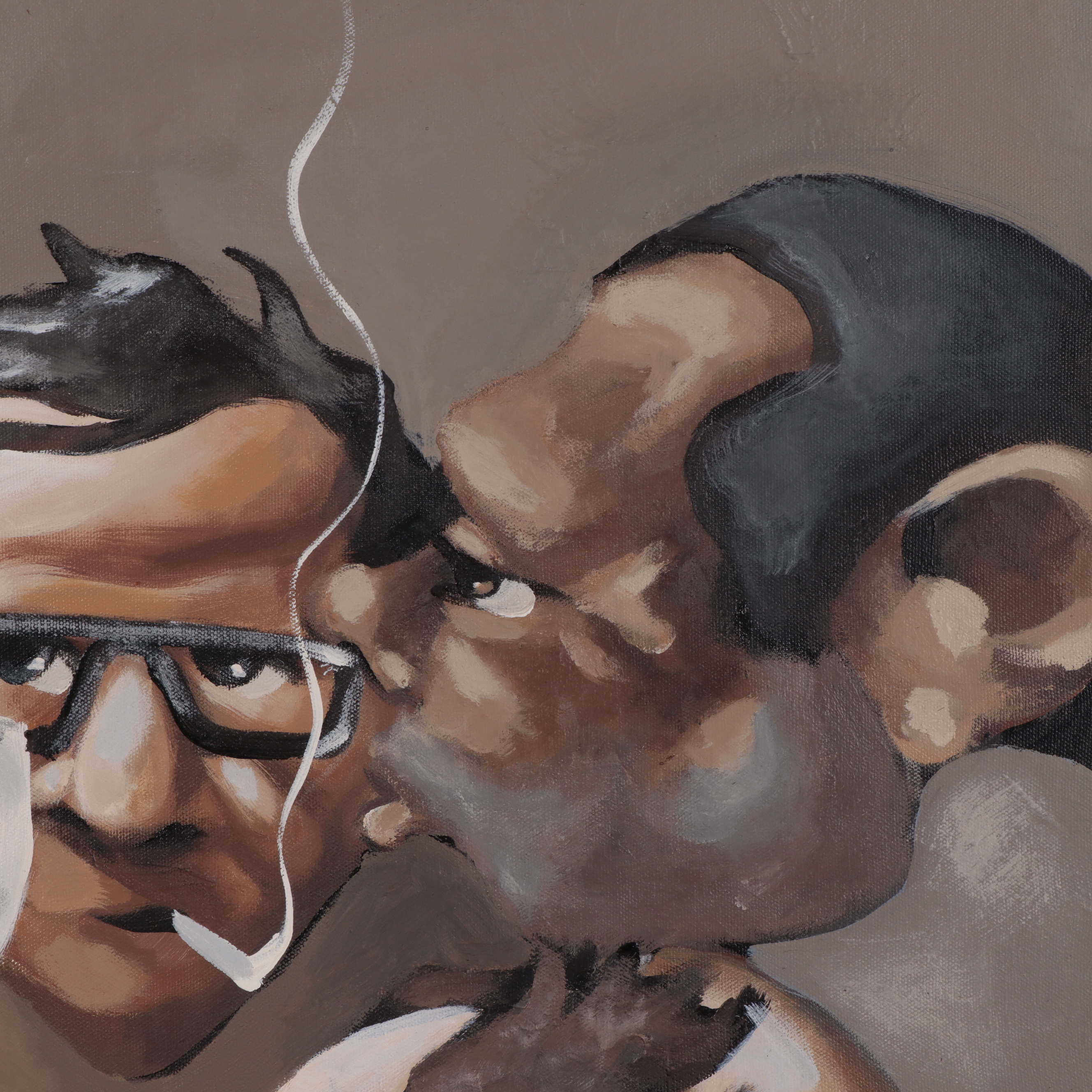 Aaron Wooten Acrylic Painting "Coffee & Cigarettes," 2009