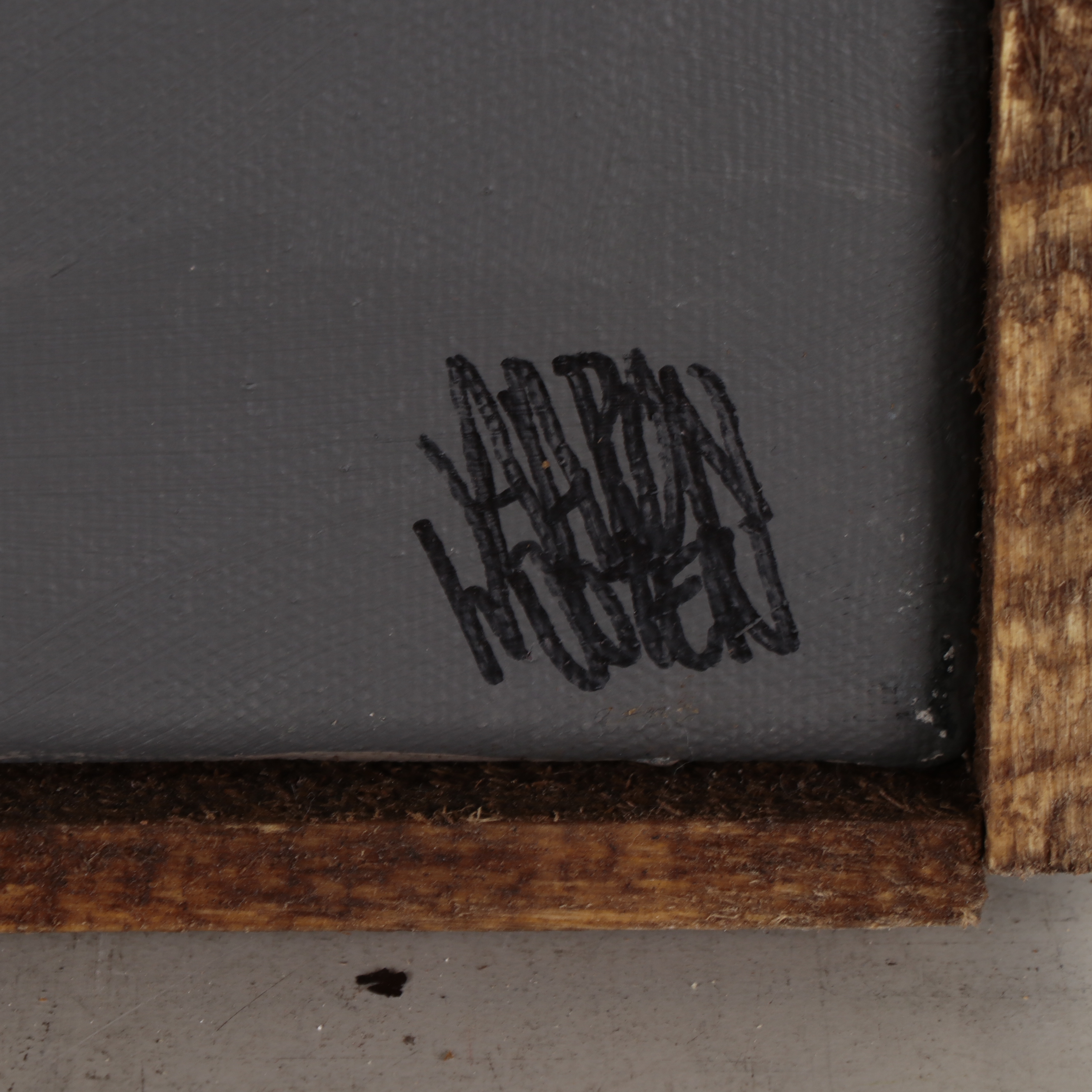 Aaron Wooten Acrylic Painting "Coffee & Cigarettes," 2009