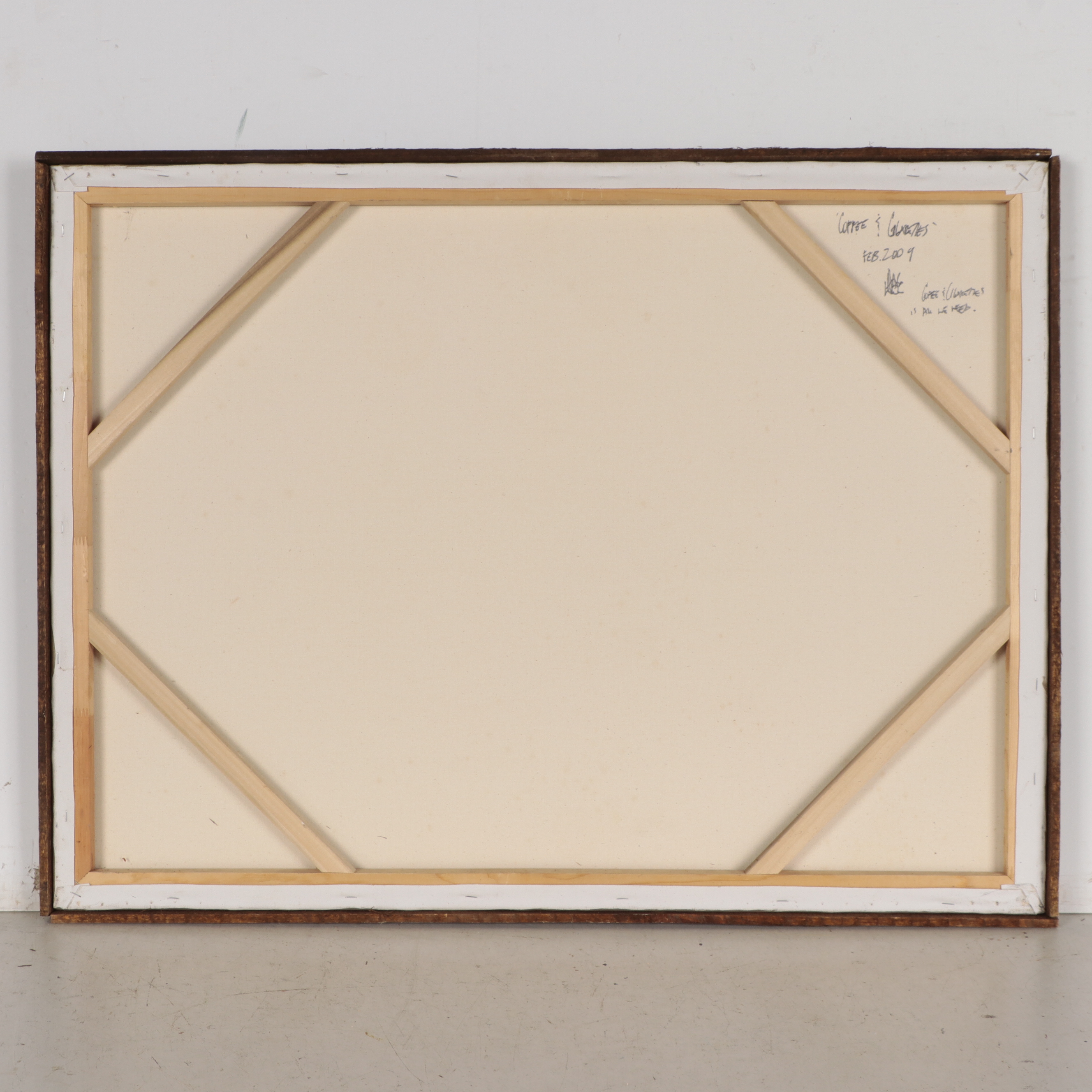 Aaron Wooten Acrylic Painting "Coffee & Cigarettes," 2009