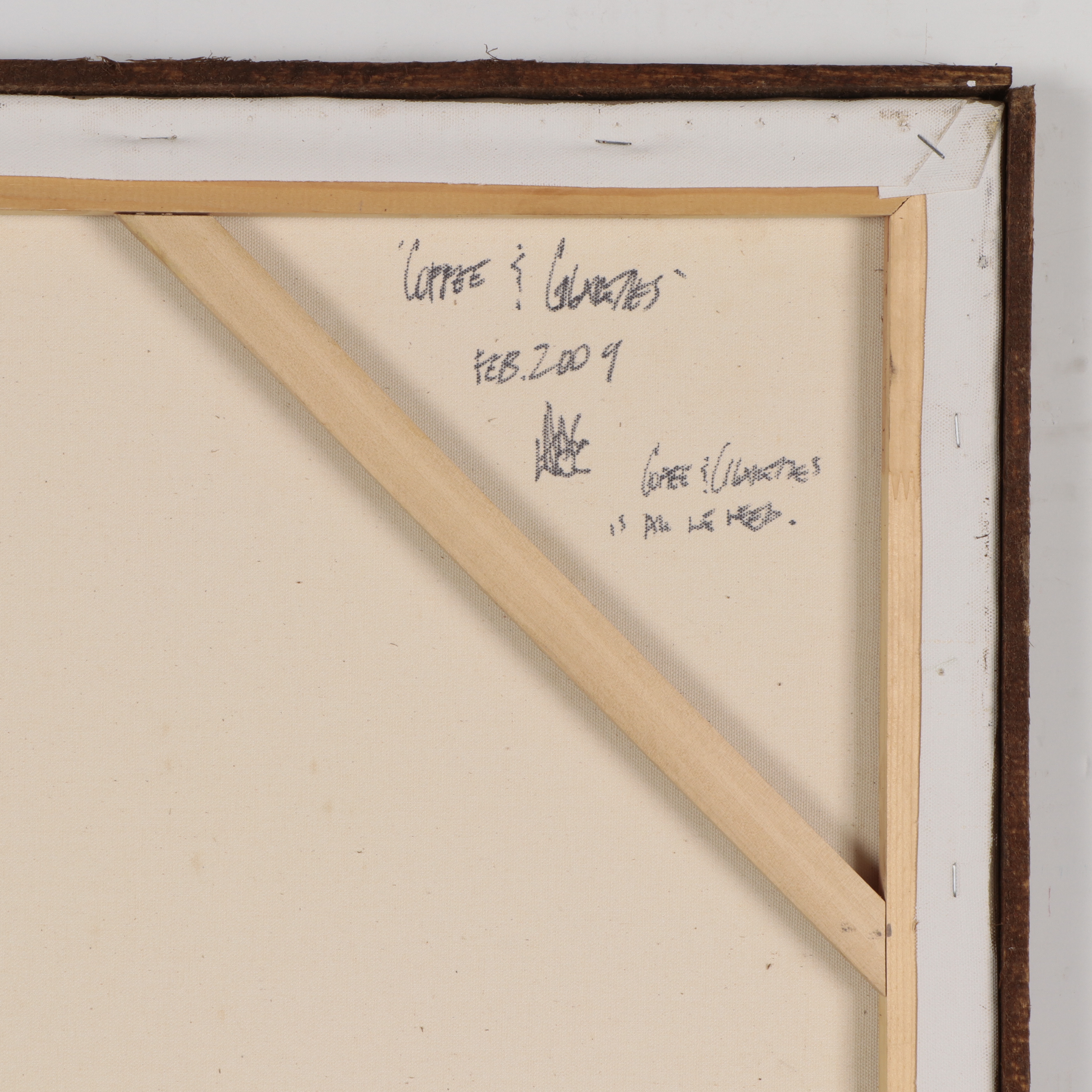 Aaron Wooten Acrylic Painting "Coffee & Cigarettes," 2009