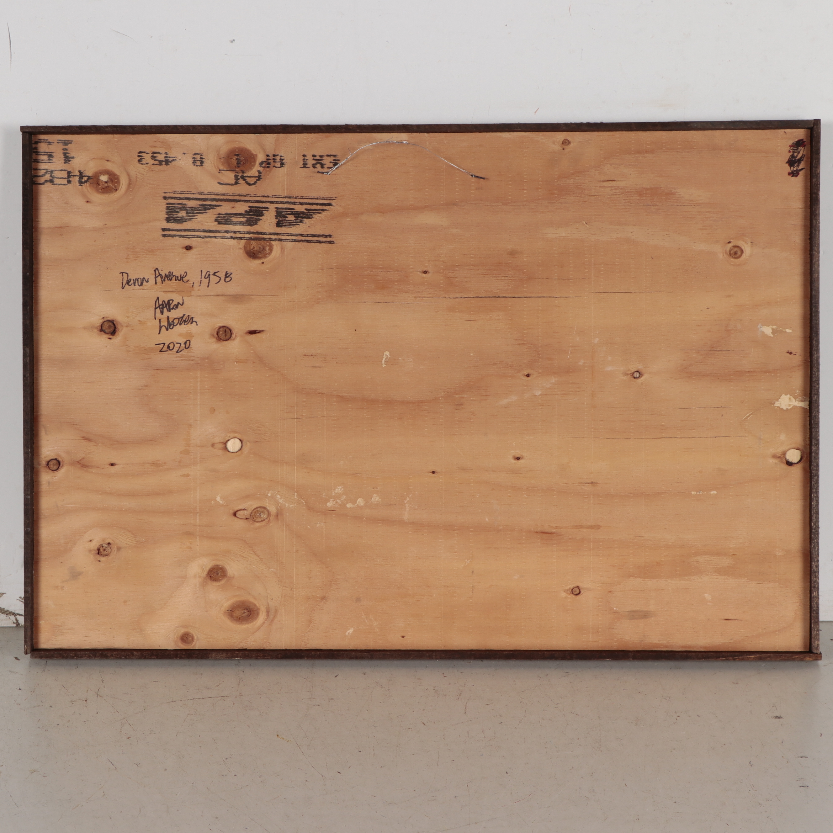 Aaron Wooten Acrylic and Ink Painting "Deon Avenue 1958," 2020