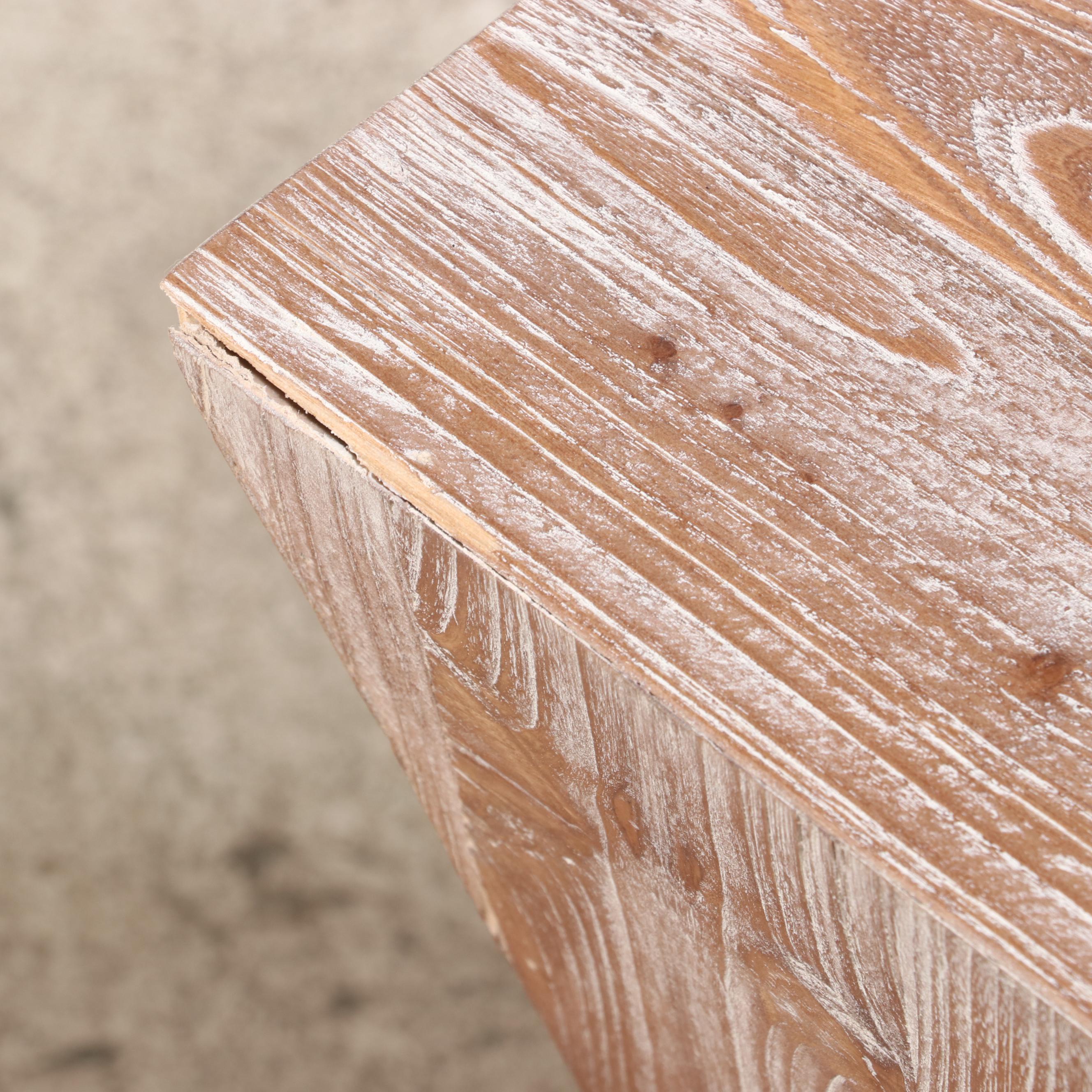 Safavieh Contemporary Grained Wood Cinched Waist Side Tables