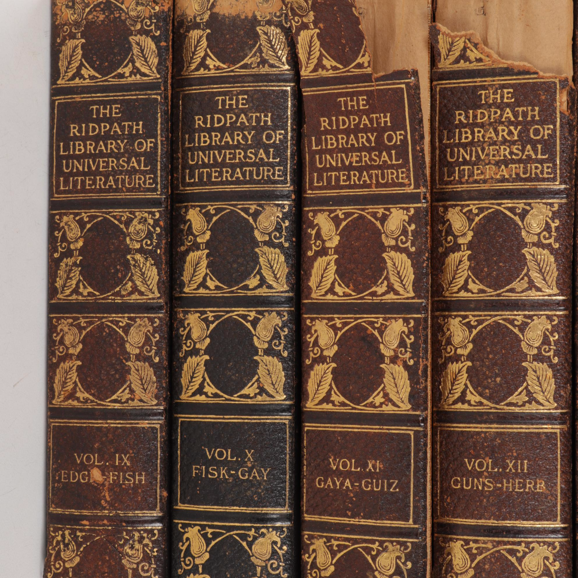 Limited Edition "The Ridpath Library of Universal Literature" Partial Set, 1910
