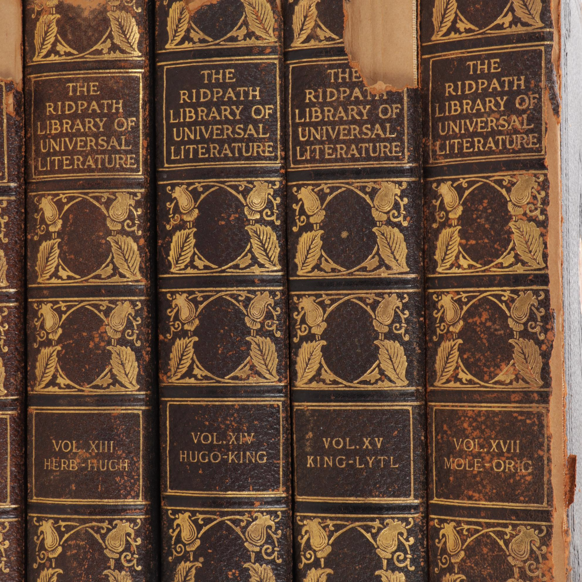 Limited Edition "The Ridpath Library of Universal Literature" Partial Set, 1910
