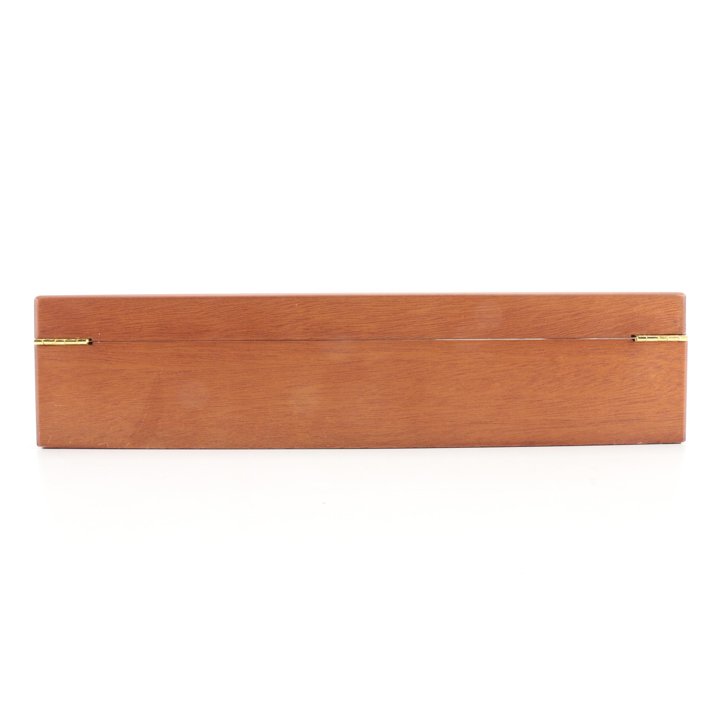 Bey-Berk Cherry Wood Finish Watch Cases with Eyeglass Compartment