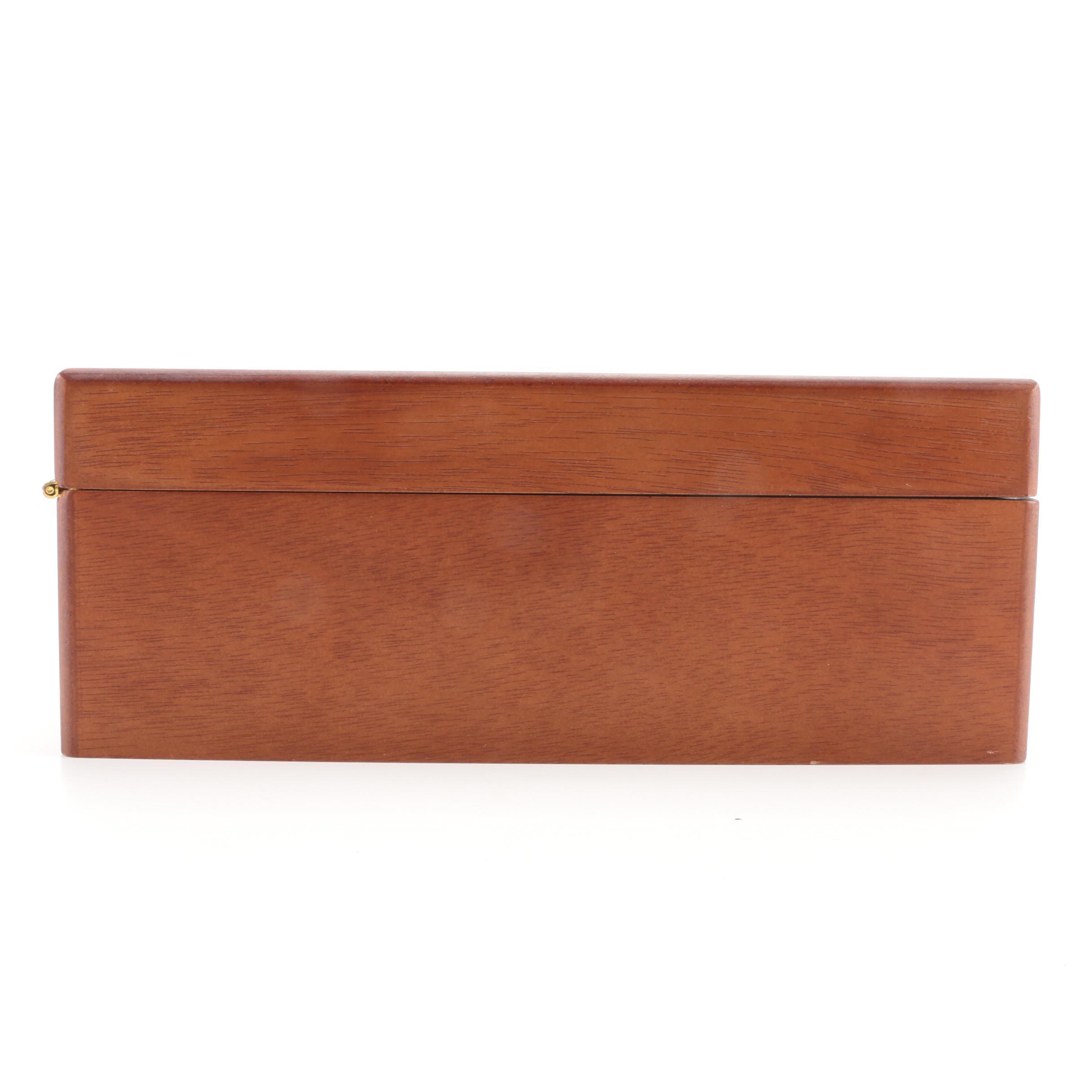 Bey-Berk Cherry Wood Finish Watch Cases with Eyeglass Compartment