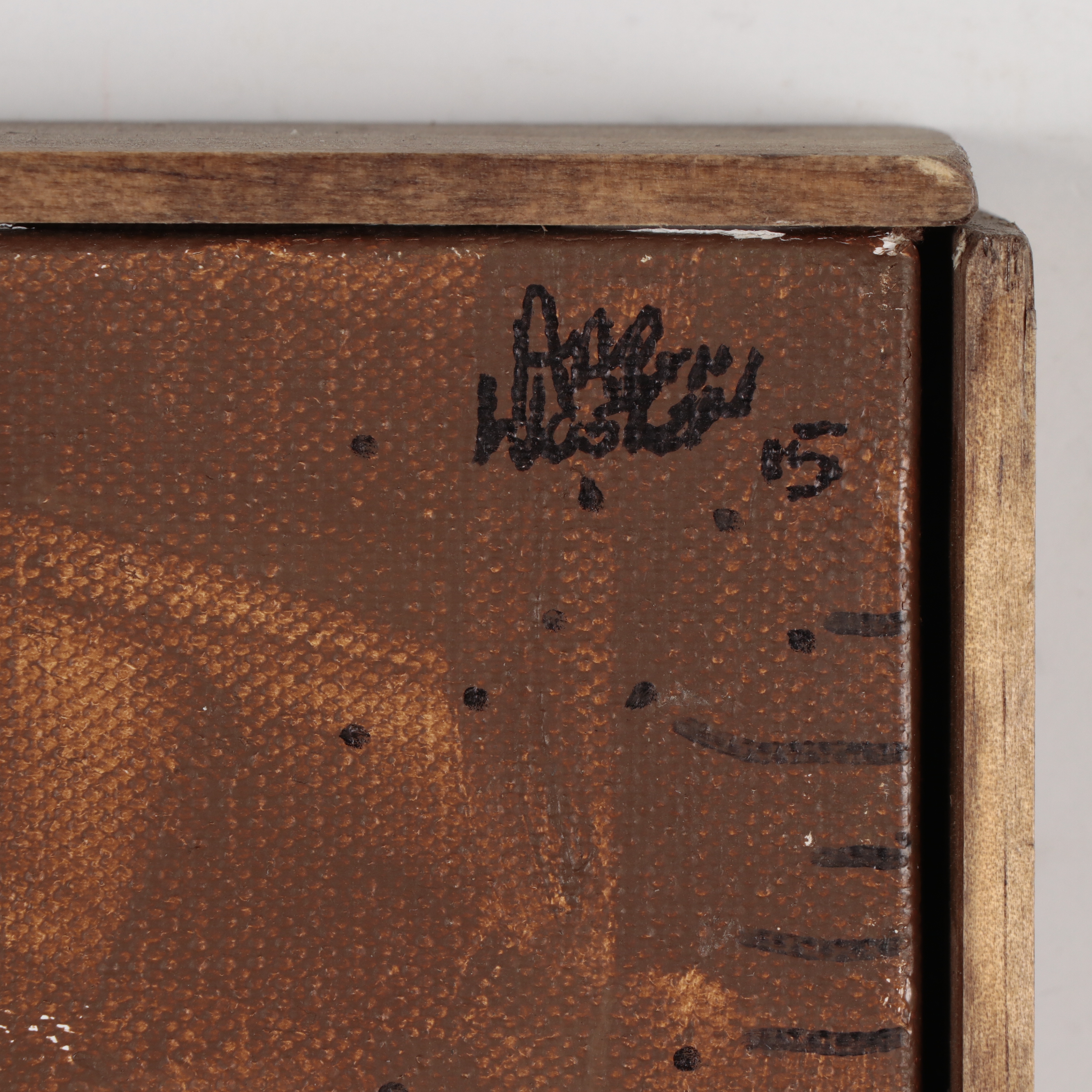 Aaron Wooten Abstract Acrylic and Ink Painting, 2015