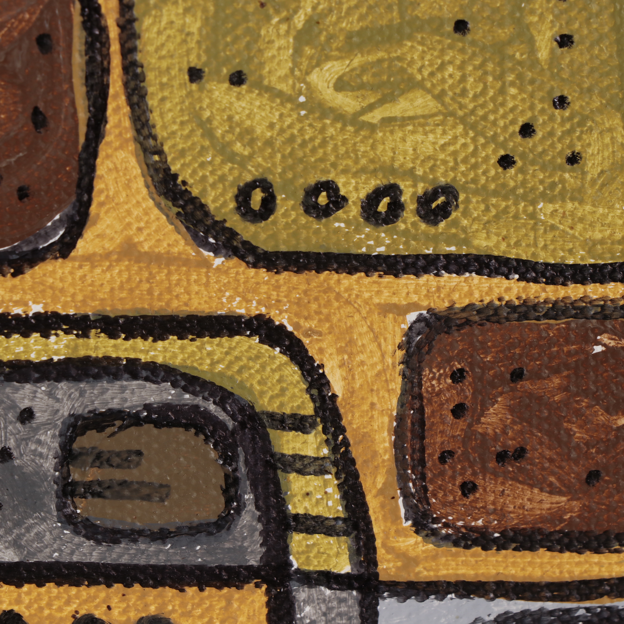 Aaron Wooten Abstract Acrylic and Ink Painting, 2015