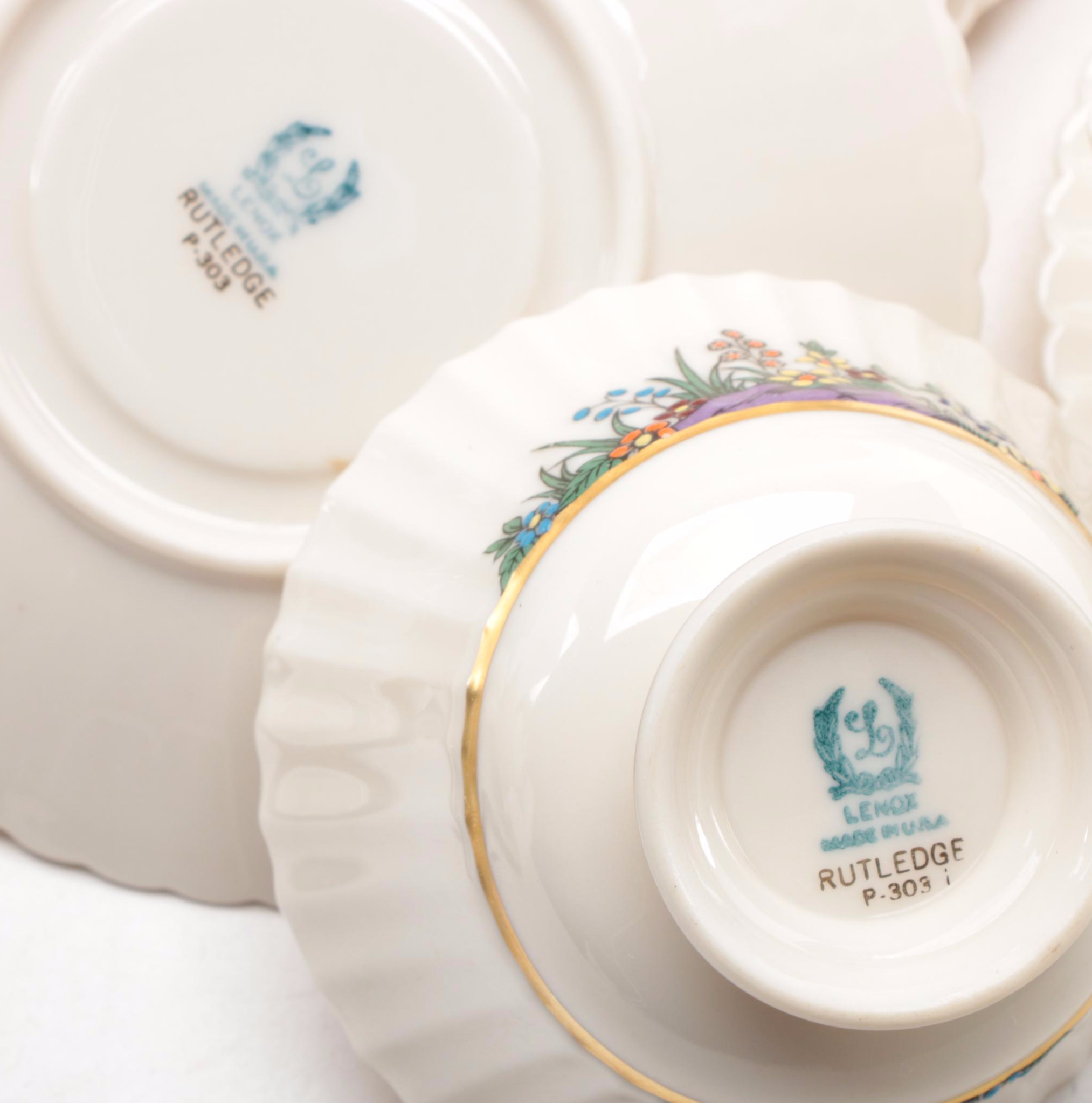 Lenox "Rutledge" Bone China Dinnerware, Mid to Late 20th Century