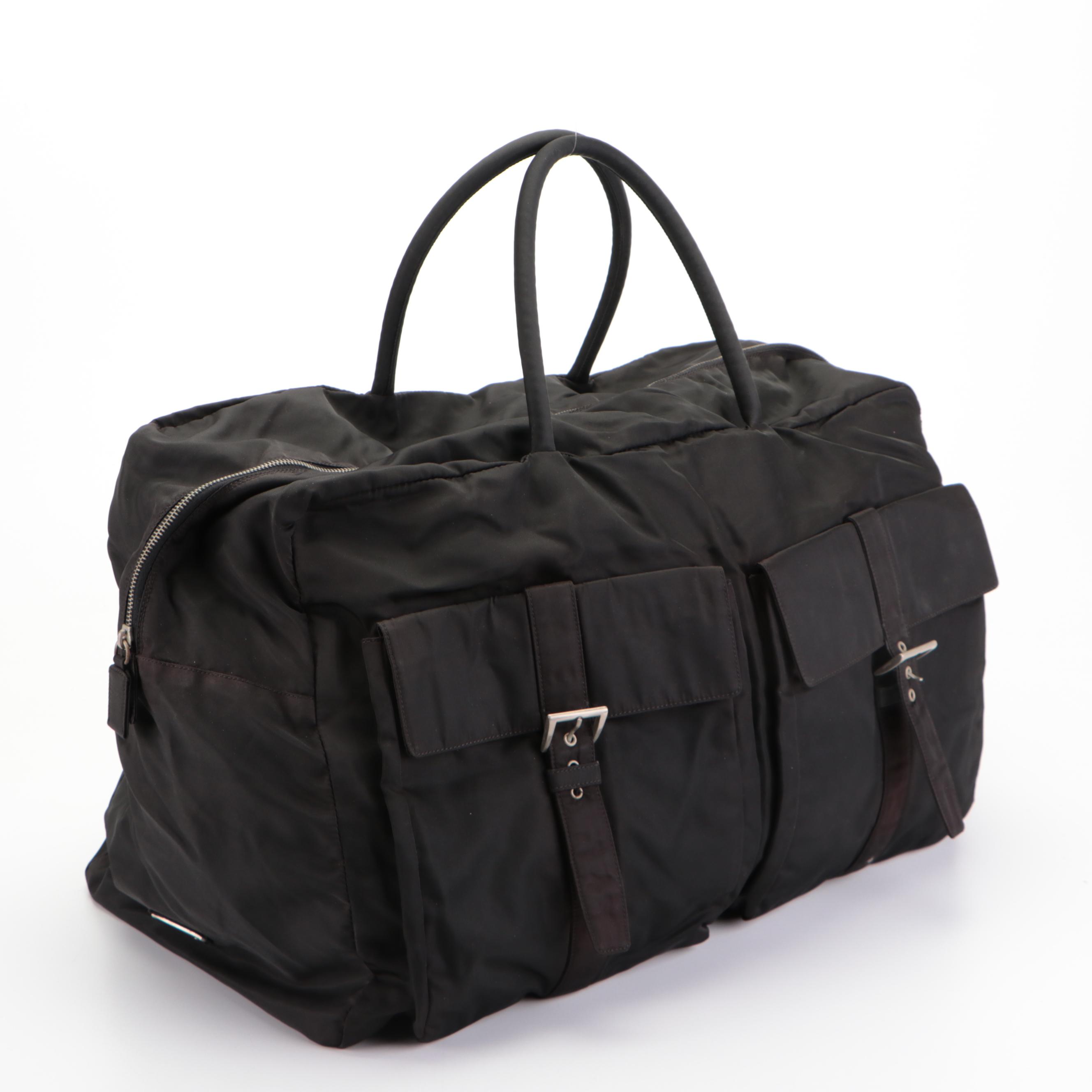 Prada Weekender Bag in Black Tessuto Nylon