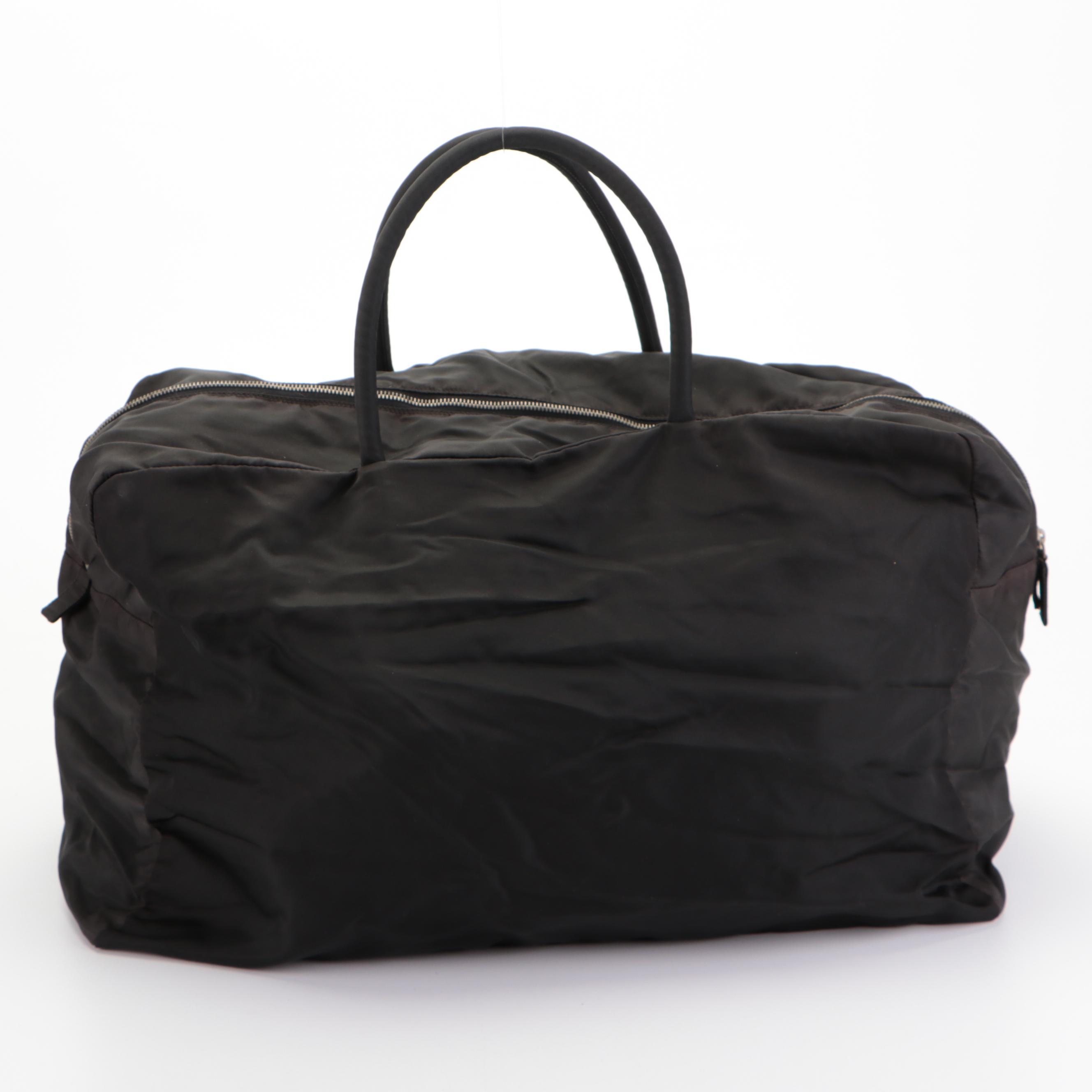 Prada Weekender Bag in Black Tessuto Nylon