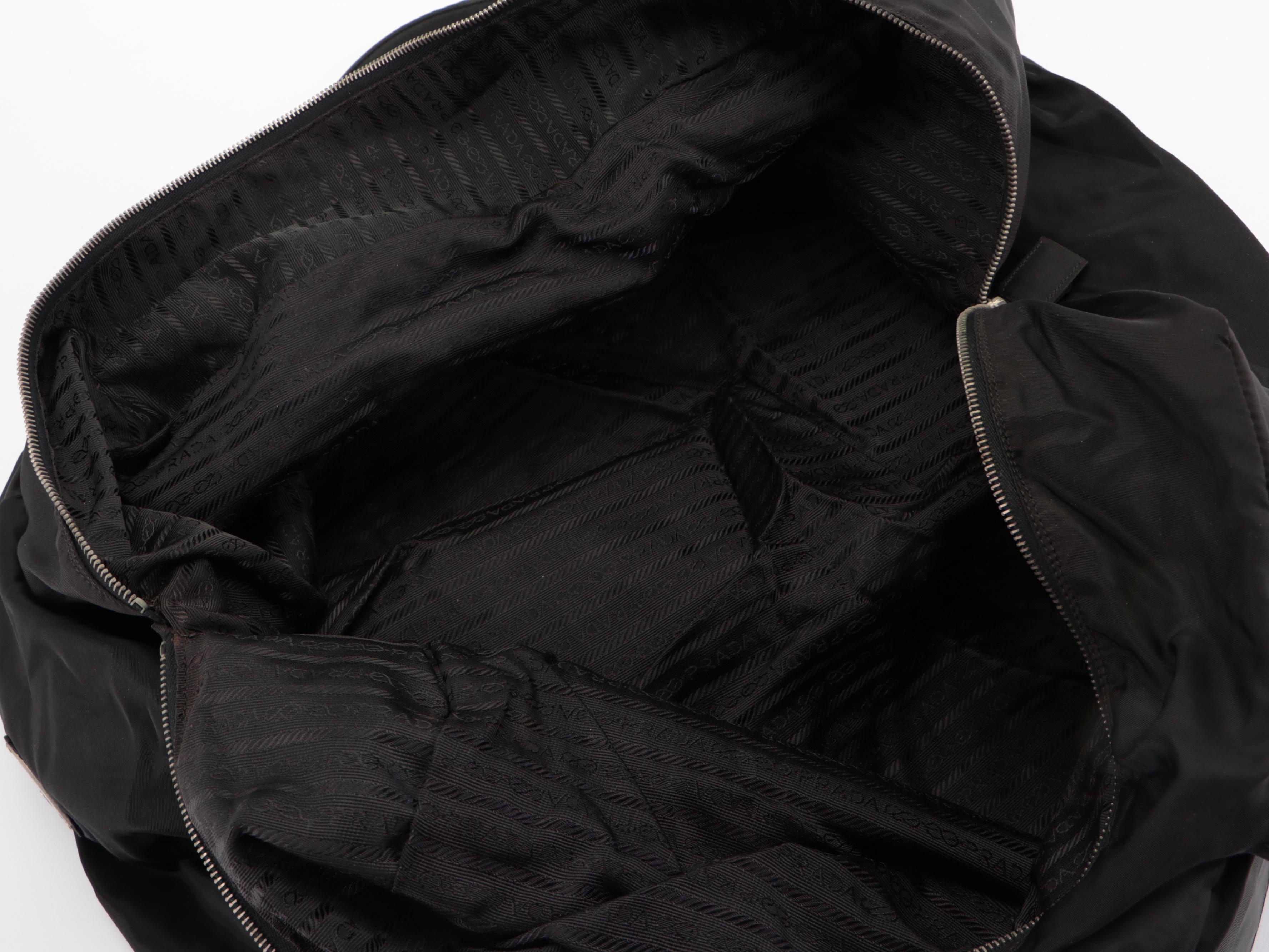 Prada Weekender Bag in Black Tessuto Nylon