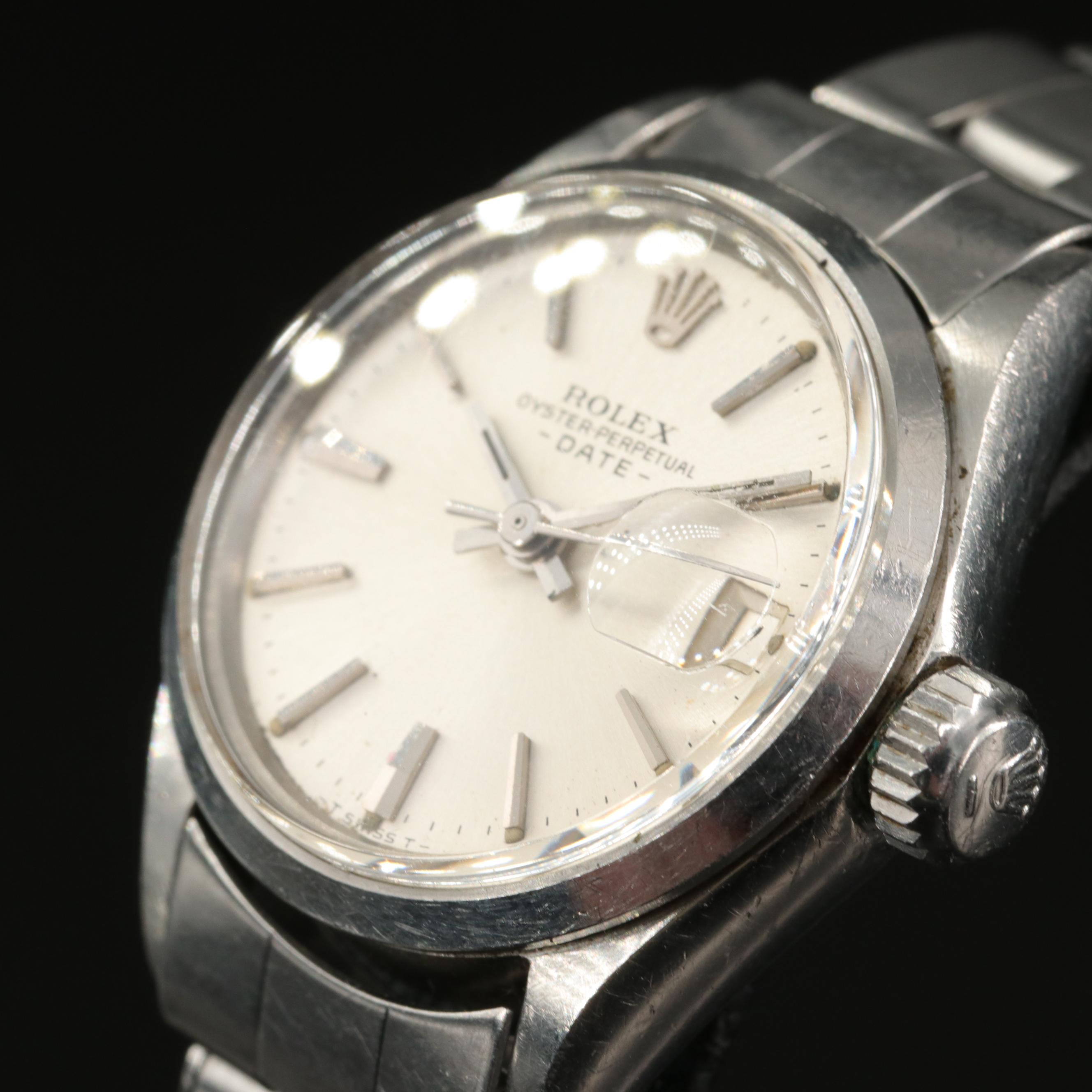 1968 Rolex Oyster Perpetual Date Stainless Steel Watch