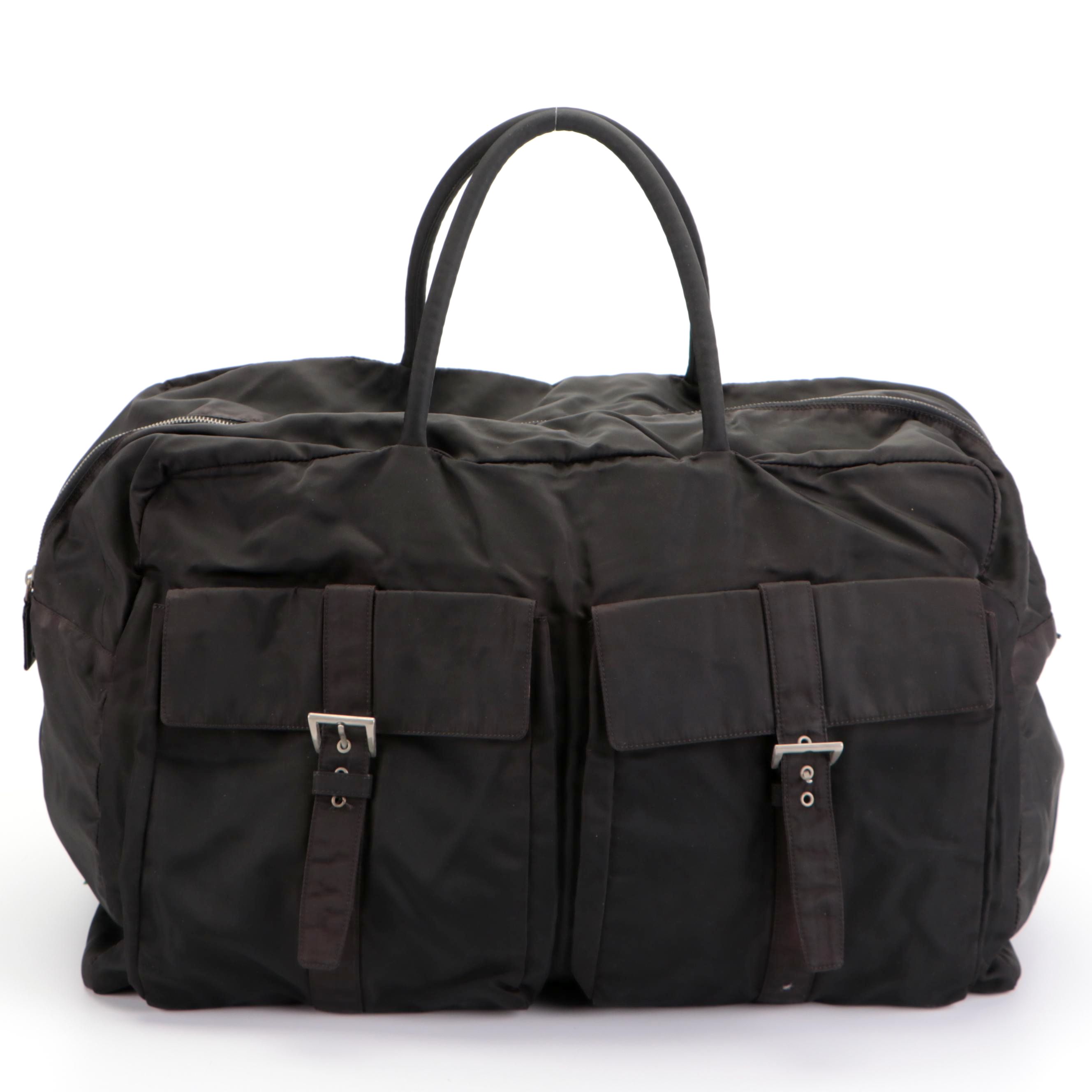 Prada Weekender Bag in Black Tessuto Nylon