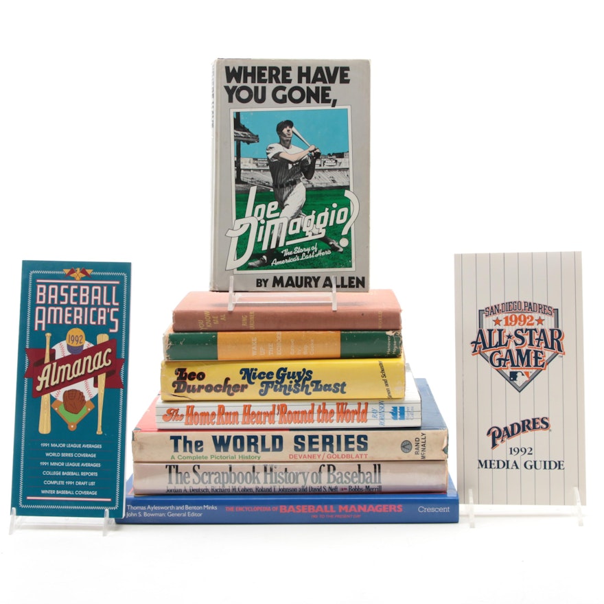 Baseball Books Including "Where Have You Gone Joe DiMaggio?" and More