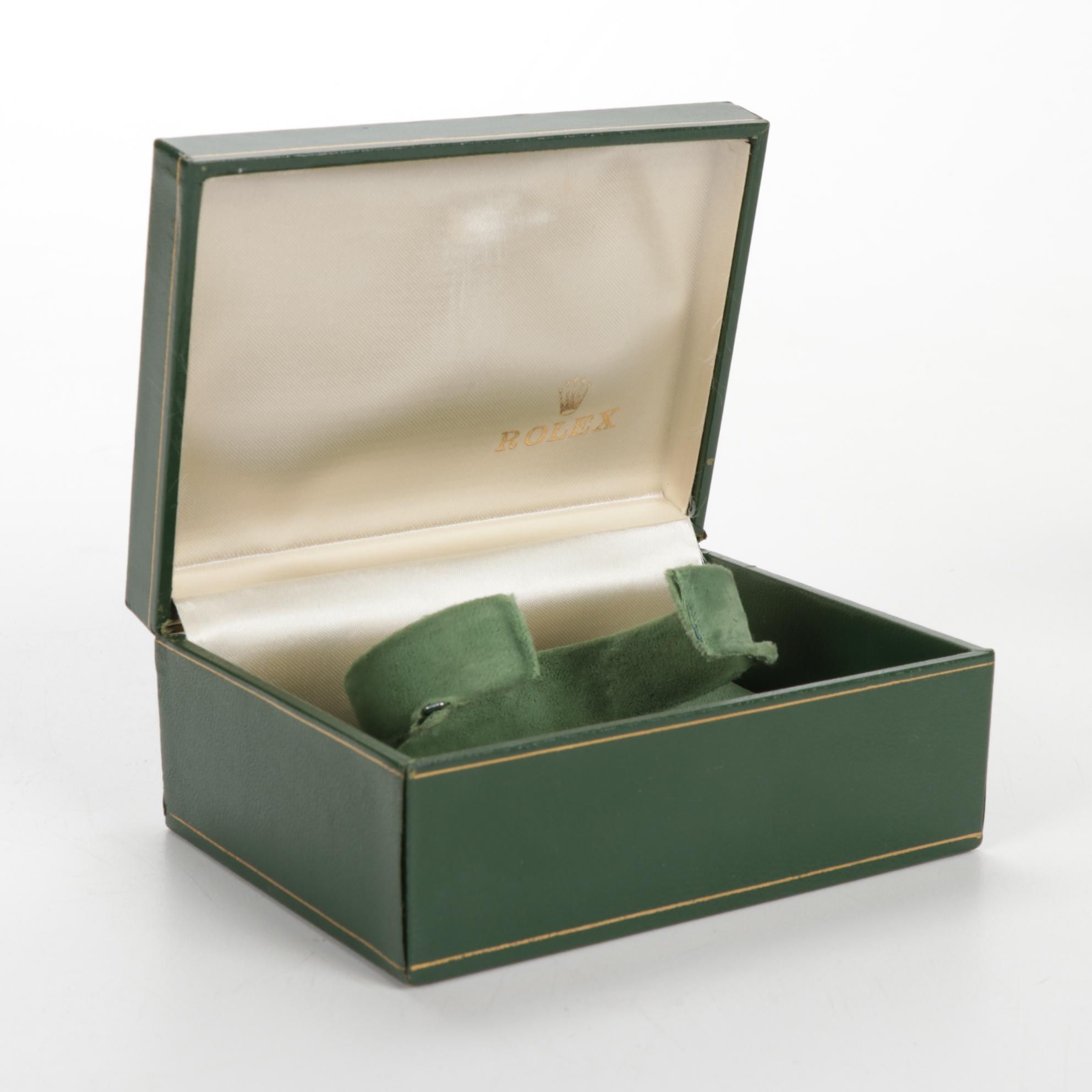 Rolex Green Leather Watch Presentation Box with Manual