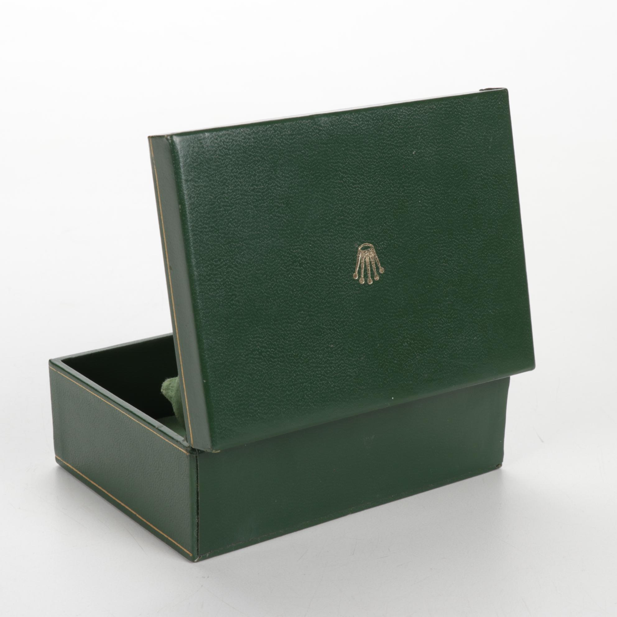 Rolex Green Leather Watch Presentation Box with Manual