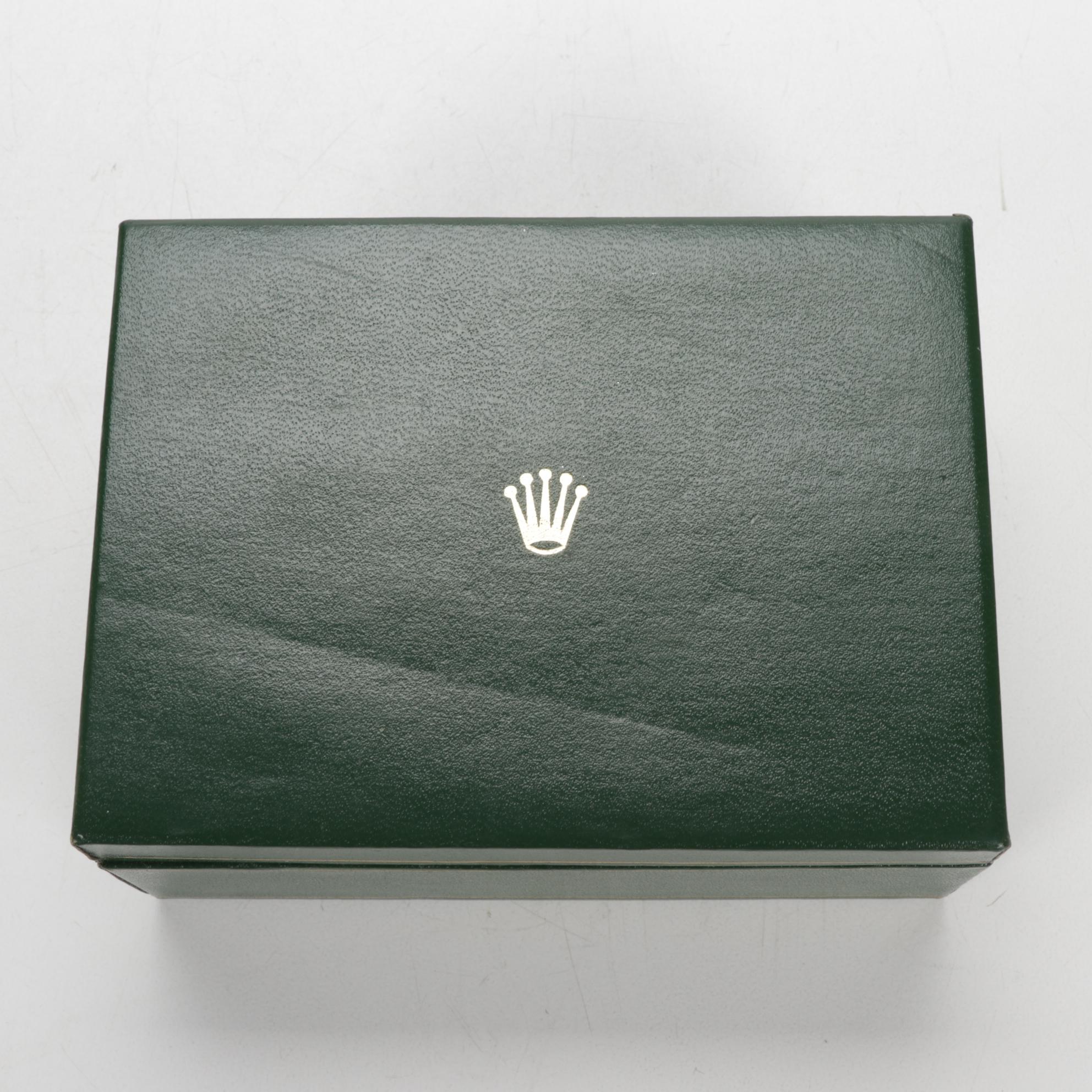 Rolex Green Leather Watch Presentation Box with Manual