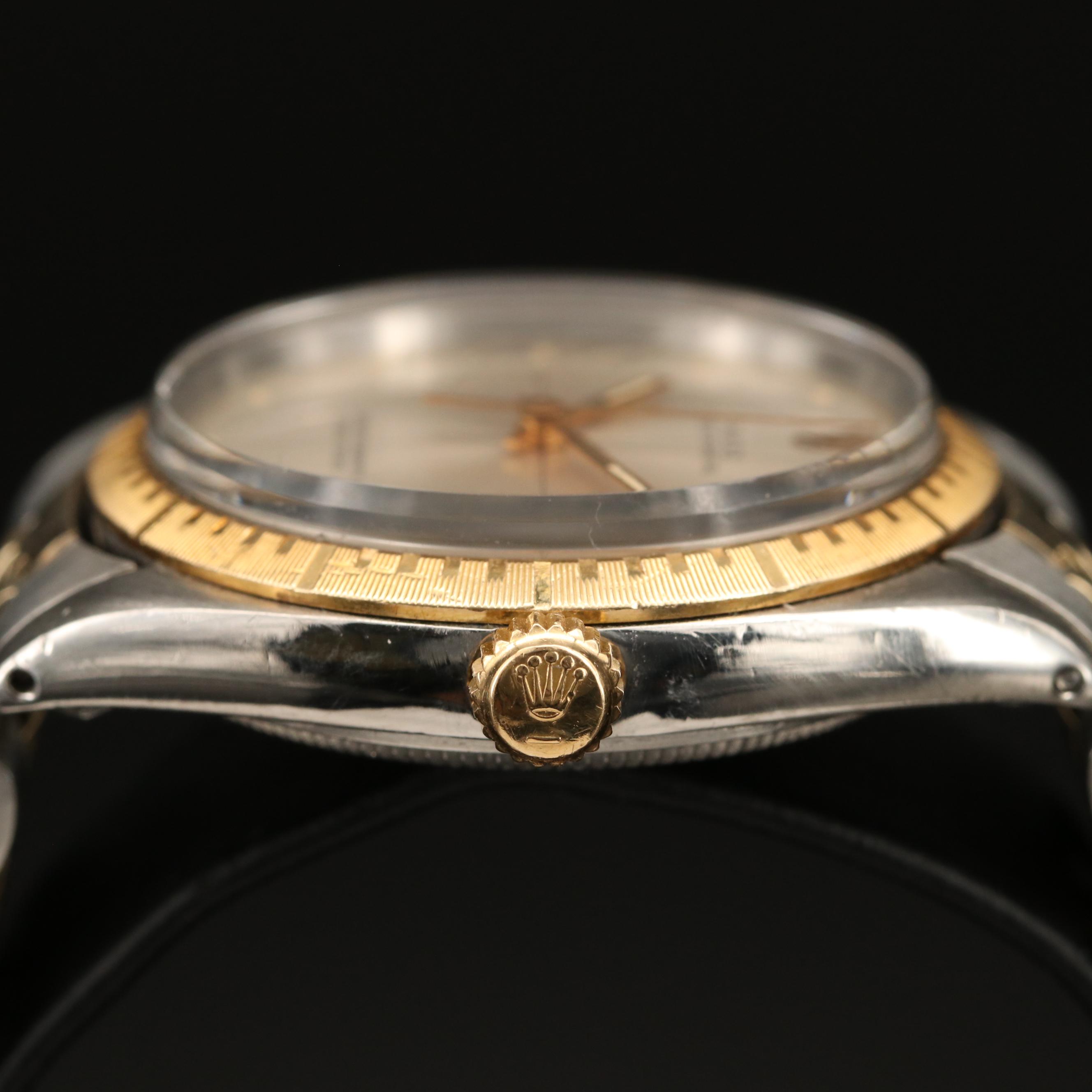 1968 Rolex Oyster Perpetual Zephyr Dial Stainless Steel and 14K Watch