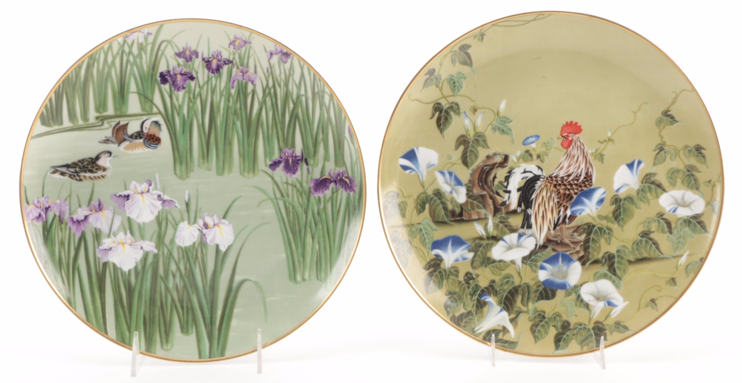 Franklin Mint "Birds & Flowers of the Orient" Porcelain Collector Plates, 1979
