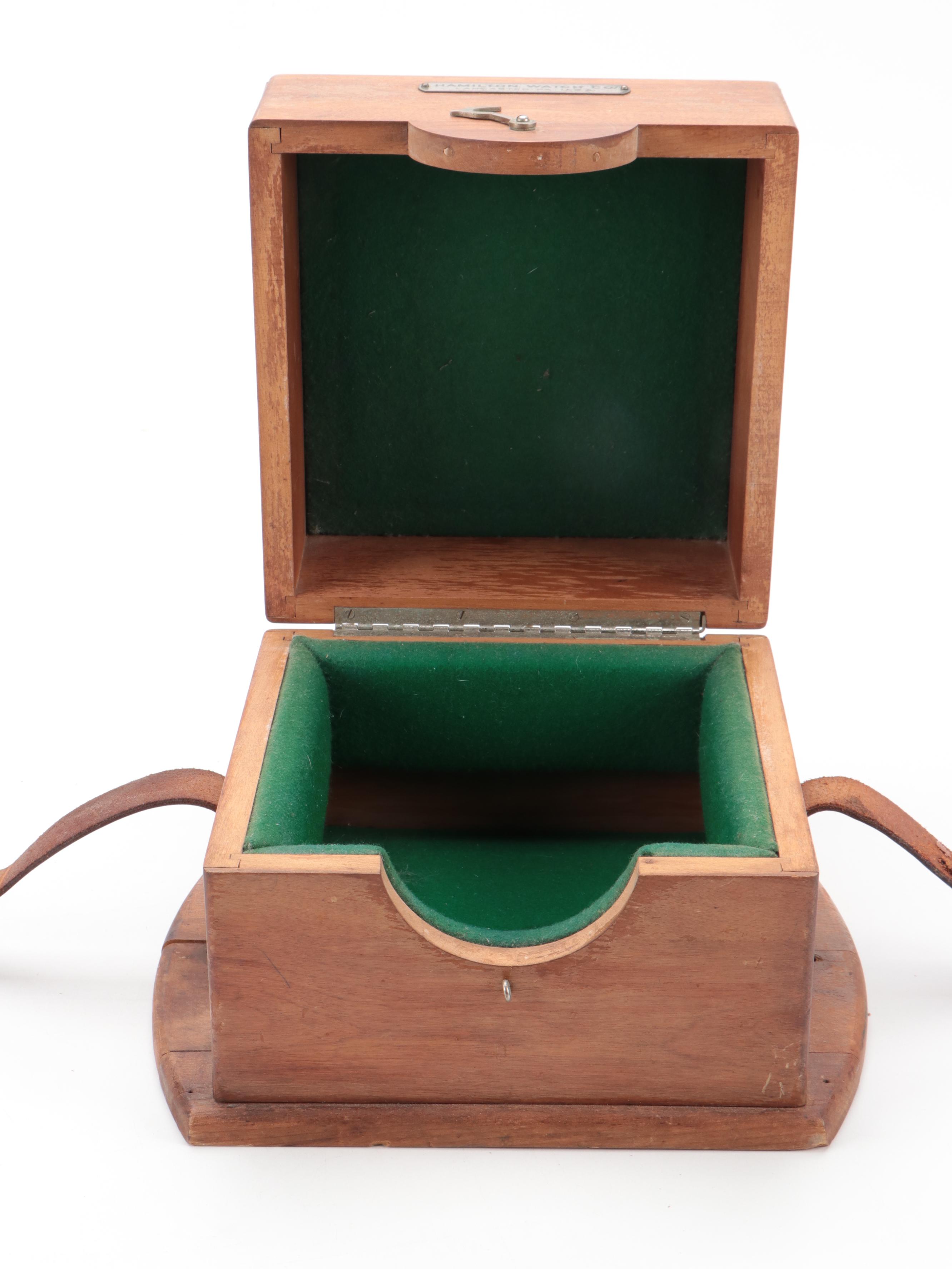 Thomas Walker Knotmaster Log MK III in Wooden Case, Hamilton Watch Display Case