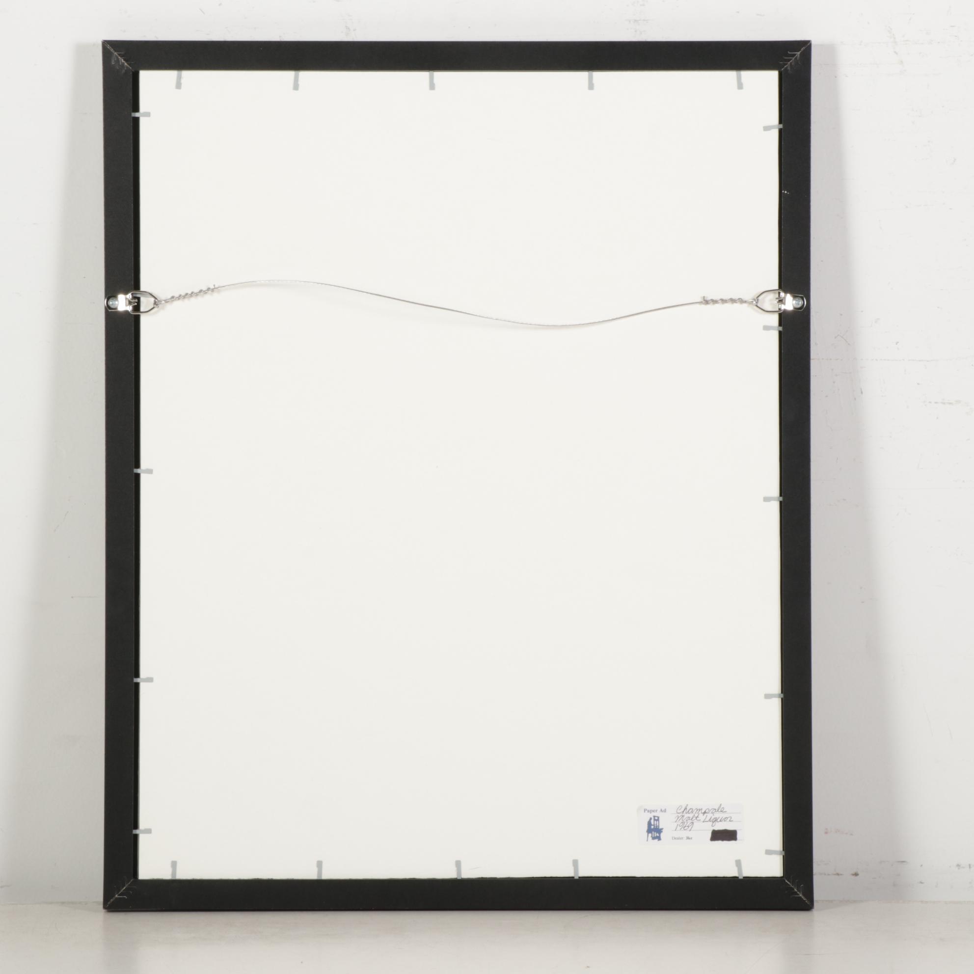 Champale Malt Liquor Offset Lithograph Advertisement, 1969