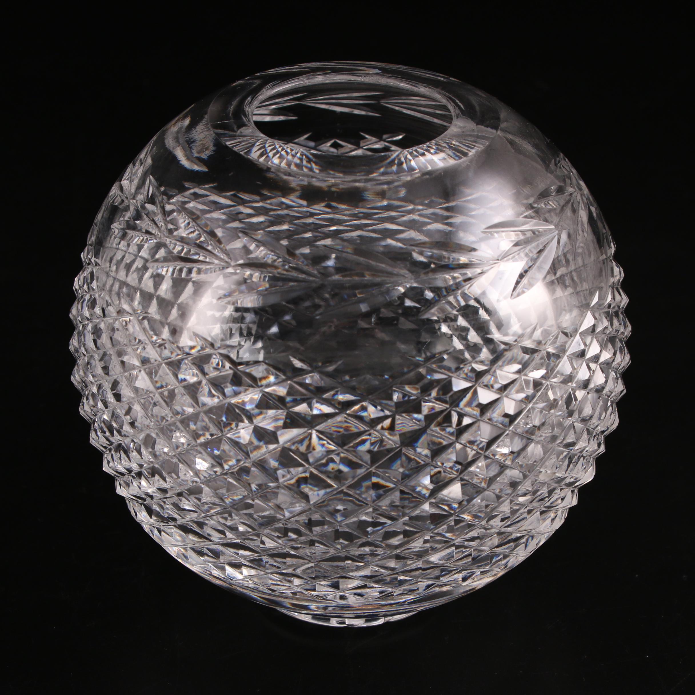 Waterford Crystal "Glandore" Rose Bowl with "Lismore" Compote