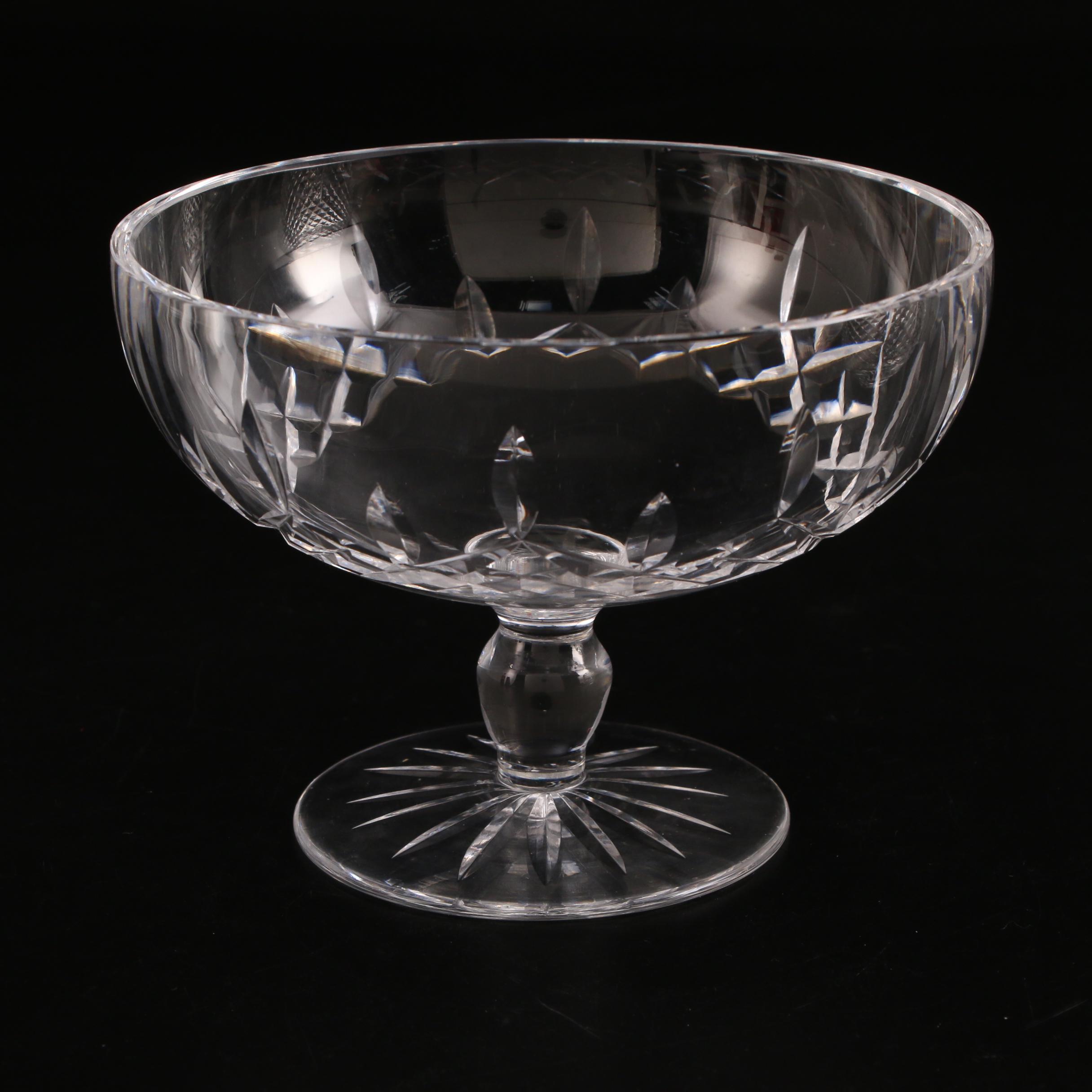 Waterford Crystal "Glandore" Rose Bowl with "Lismore" Compote
