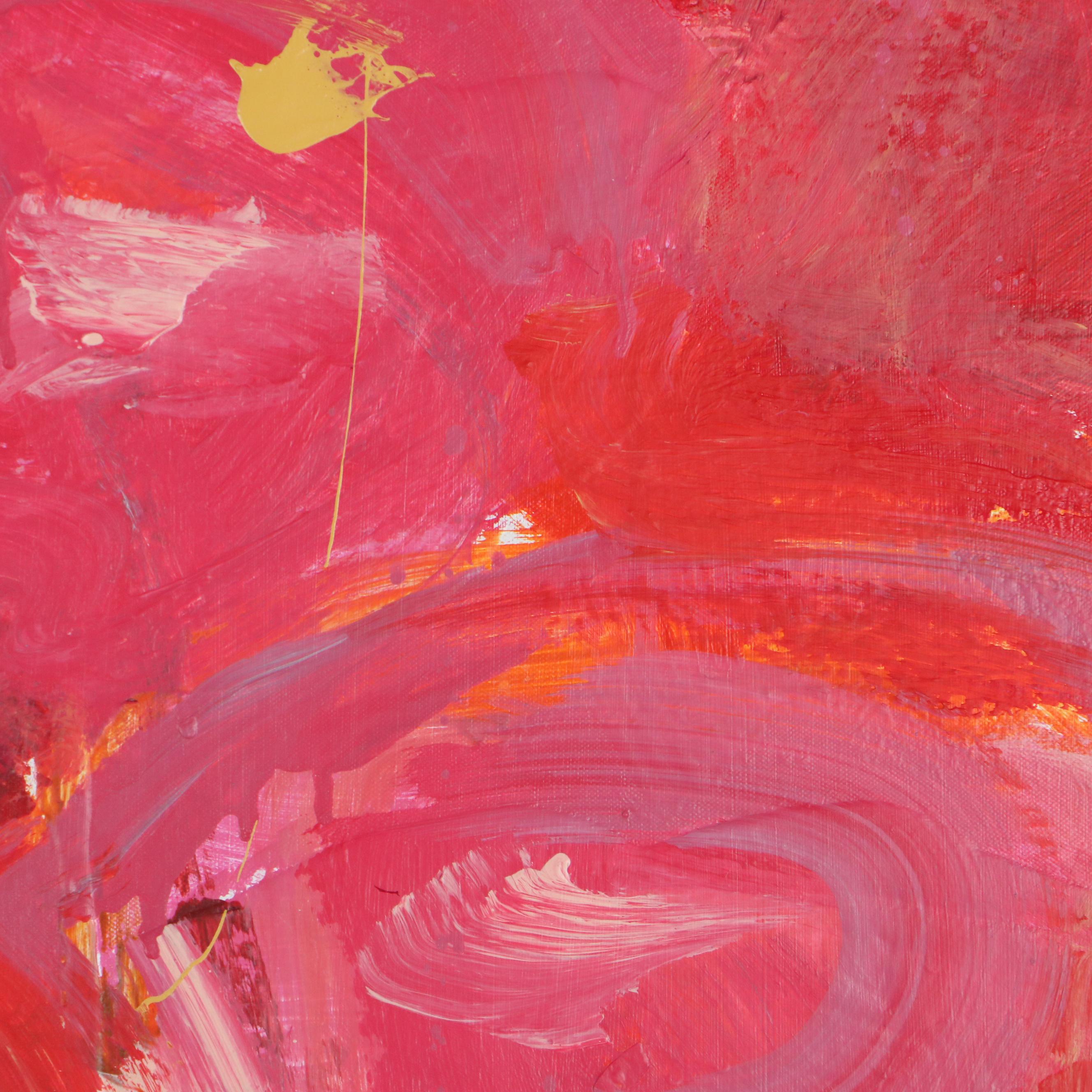 Robbie Kemper Acrylic Painting "Pink Field," 21st Century