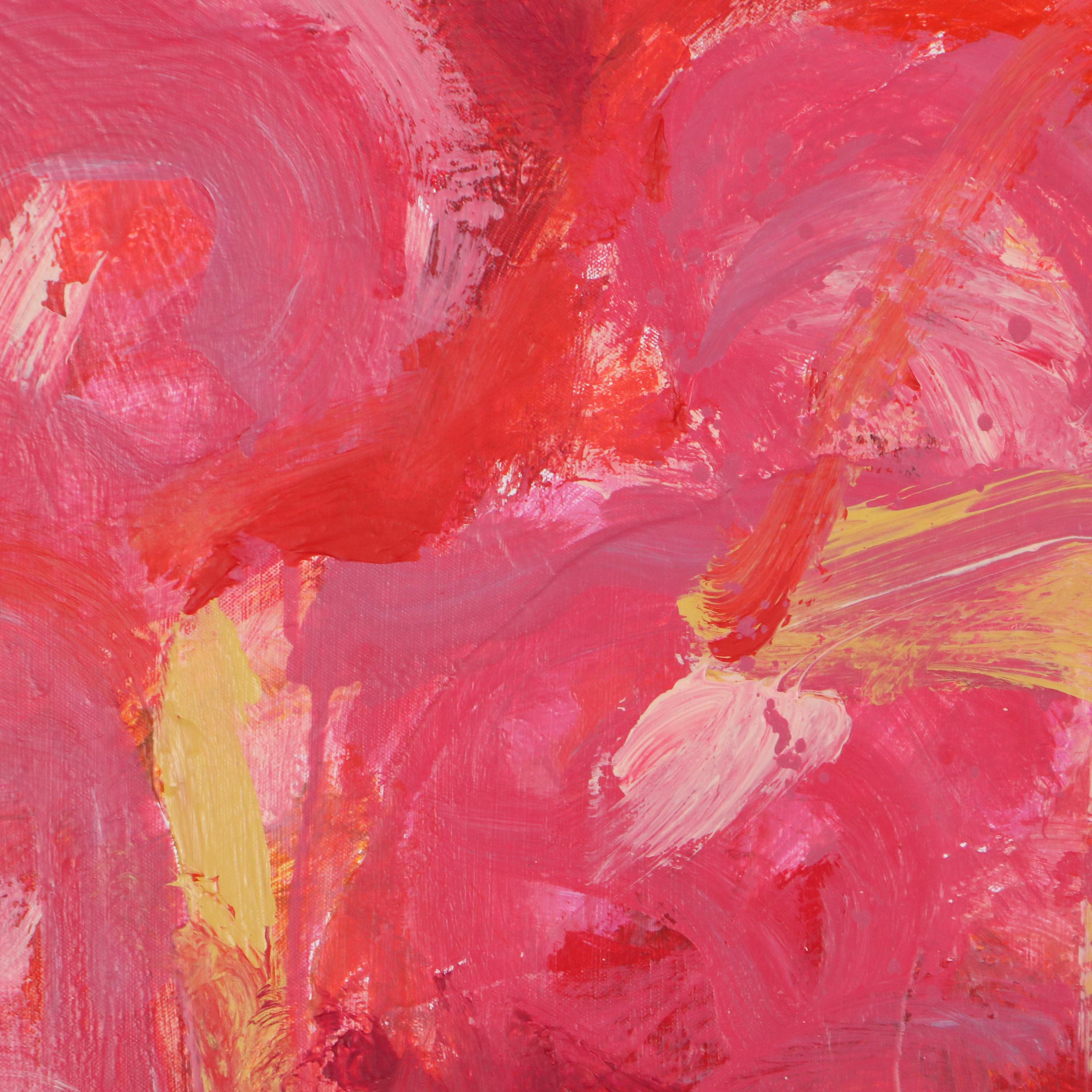 Robbie Kemper Acrylic Painting "Pink Field," 21st Century